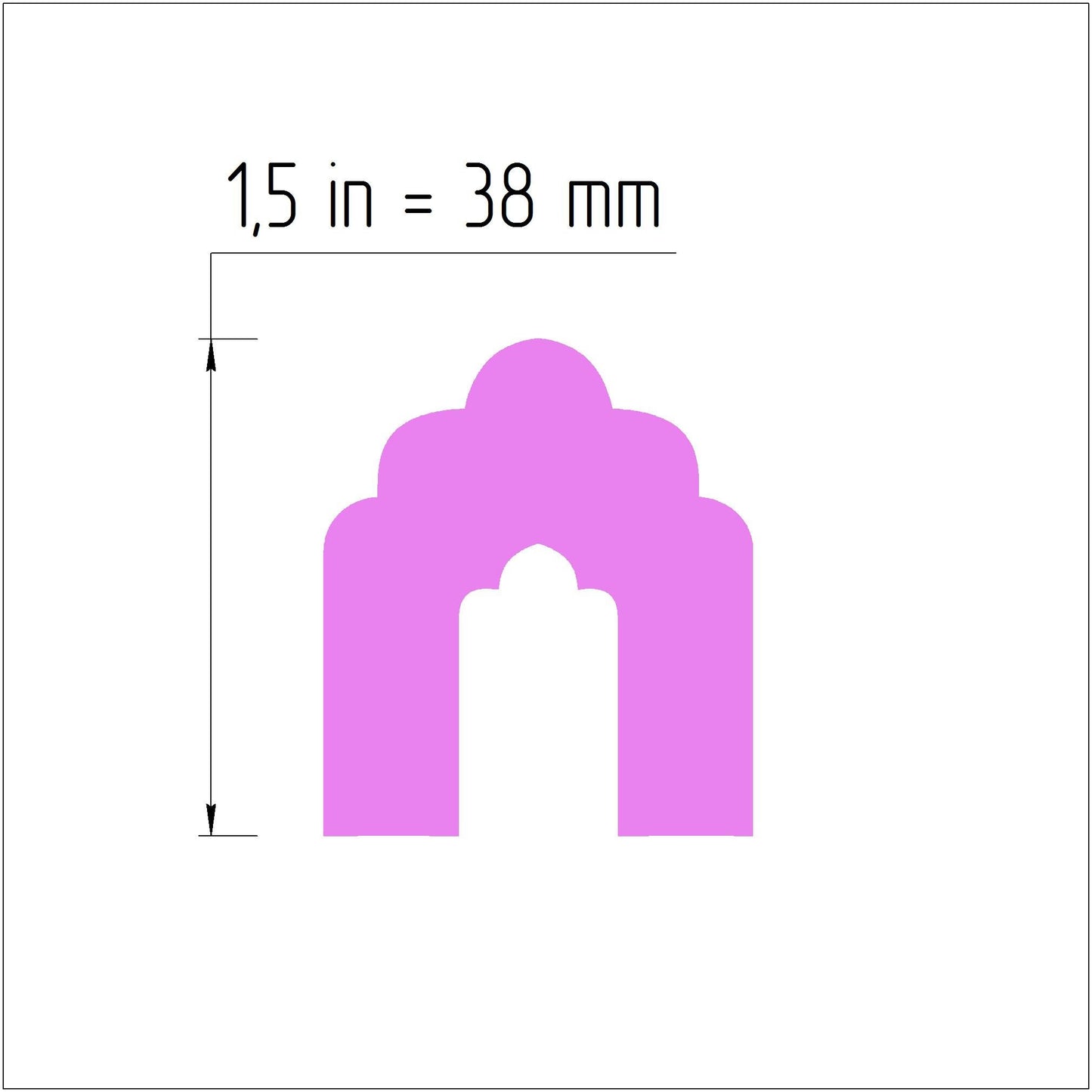 Earrings Polymer clay 3D cutters "Arch" Geometry Jewelry shape cutter