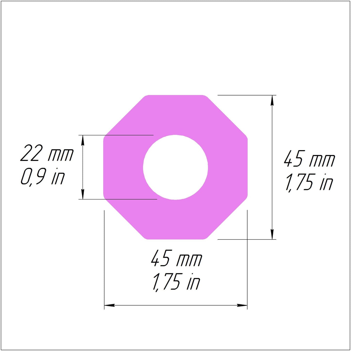 Octagon Polymer clay 3D cutters Jewelry Earrings Geometry shape cutter - Luxy Kraft