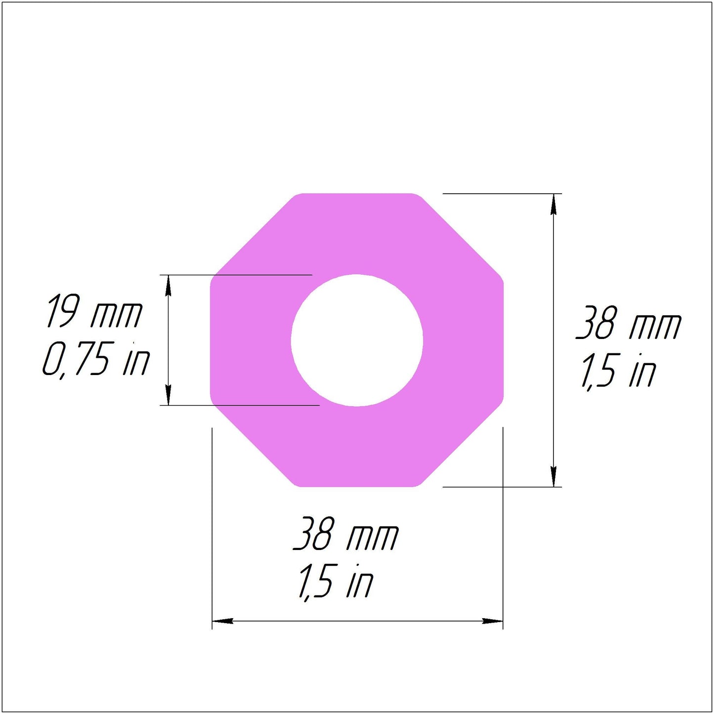 Octagon Polymer clay 3D cutters Jewelry Earrings Geometry shape cutter - Luxy Kraft
