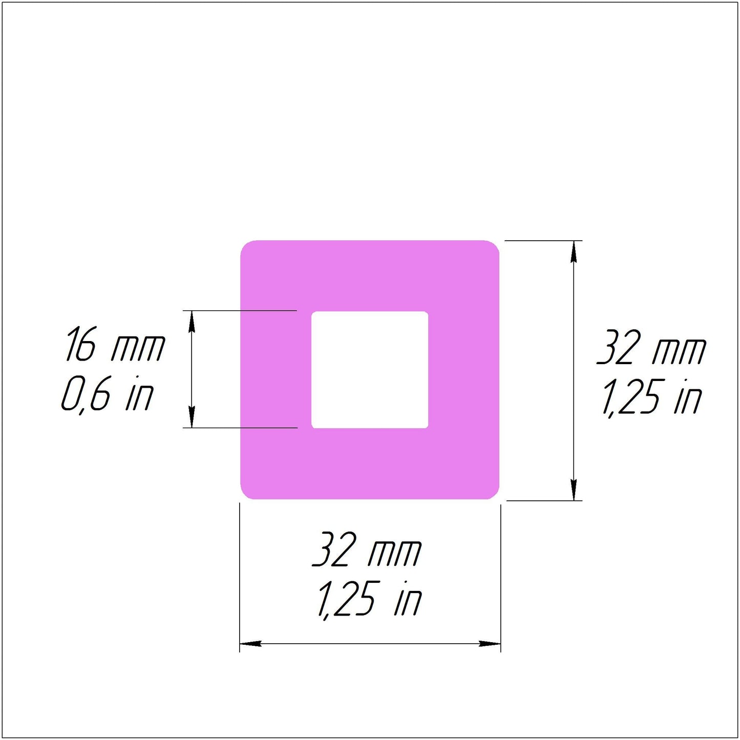 Square Polymer clay 3D cutters Jewelry Earrings Geometry shape cutter - Luxy Kraft