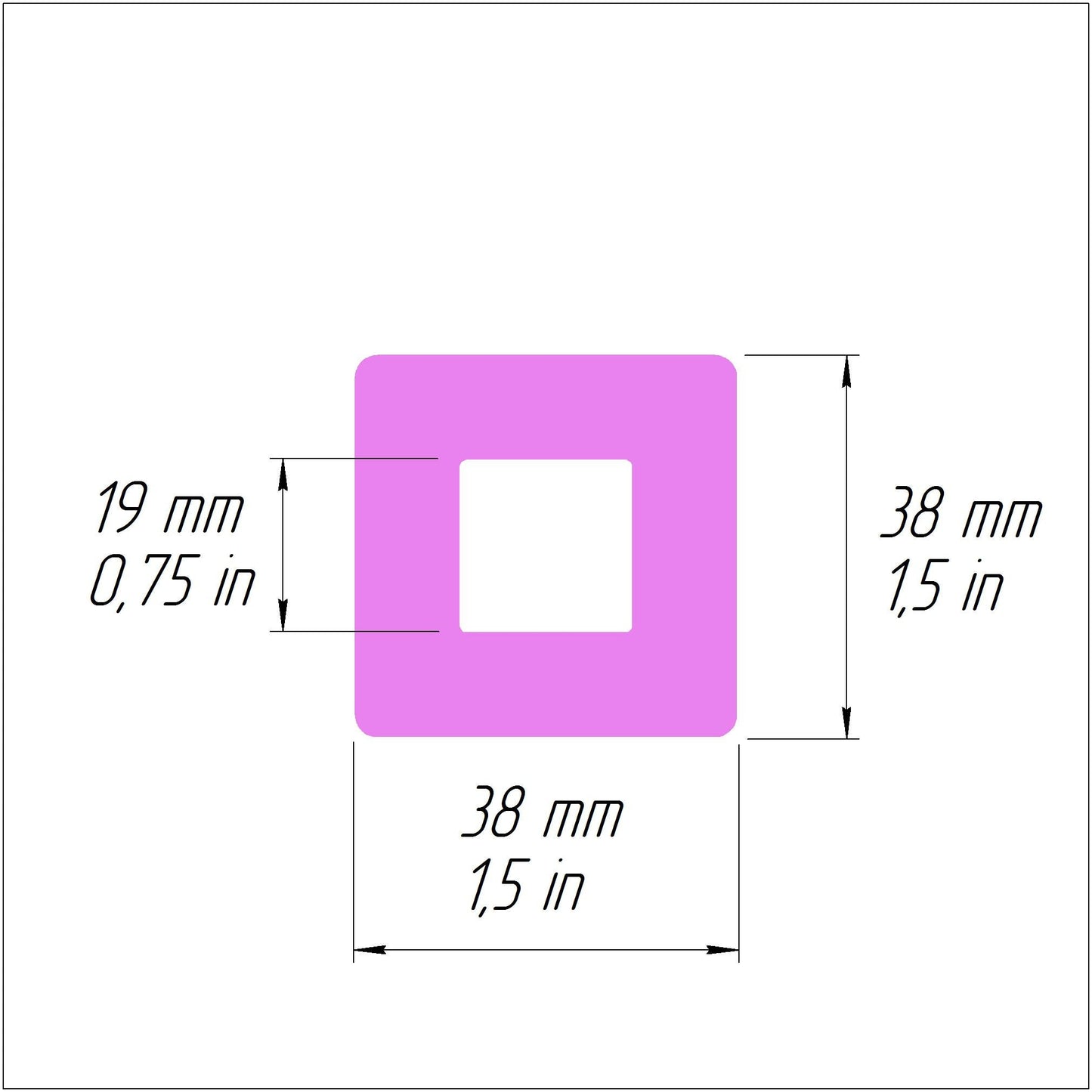 Square Polymer clay 3D cutters Jewelry Earrings Geometry shape cutter - Luxy Kraft
