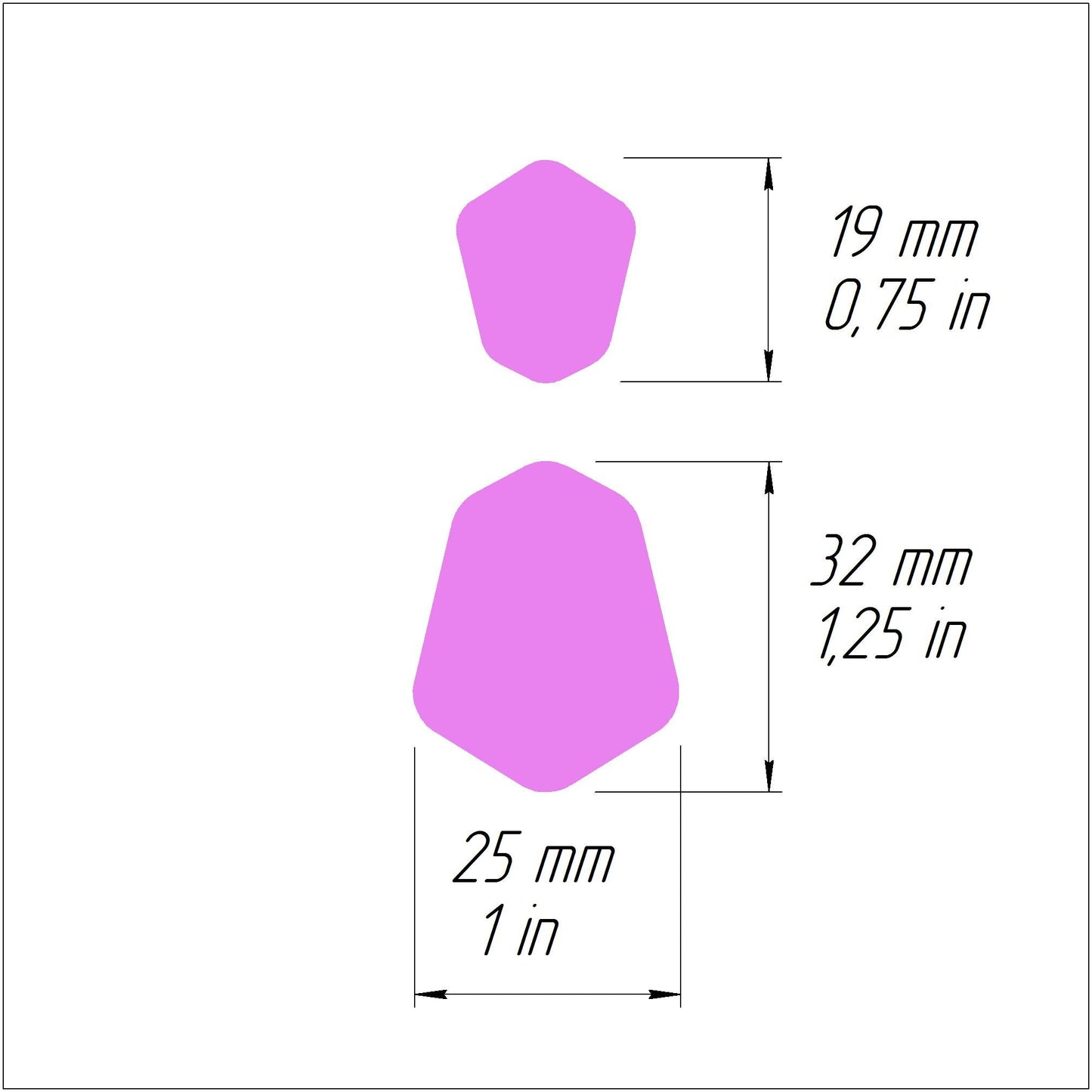 Polymer clay 3D cutters Jewelry Earrings Geometry shape cutter 2 pcs set