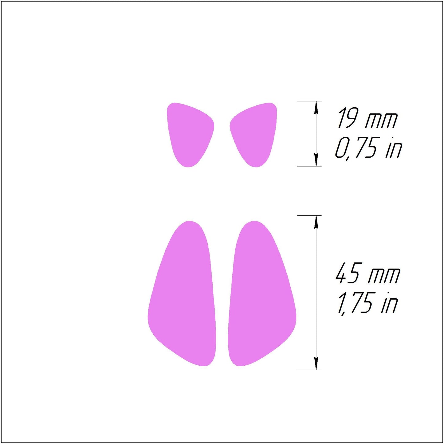 Polymer clay 3D cutters Jewelry Earrings Geometry shape 4 pcs set - Luxy Kraft