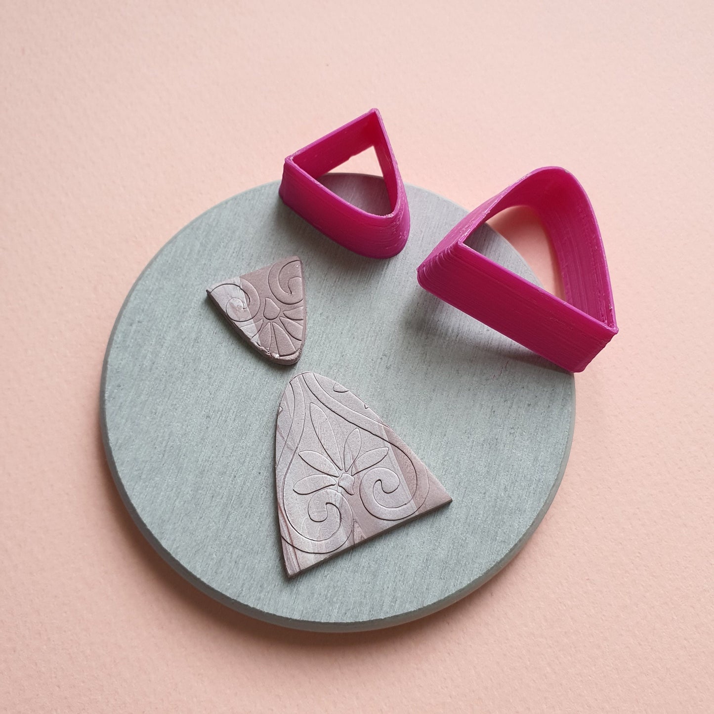 Parabola Polymer clay 3D cutters Geometry shapes cutter set of 4 pcs - Luxy Kraft