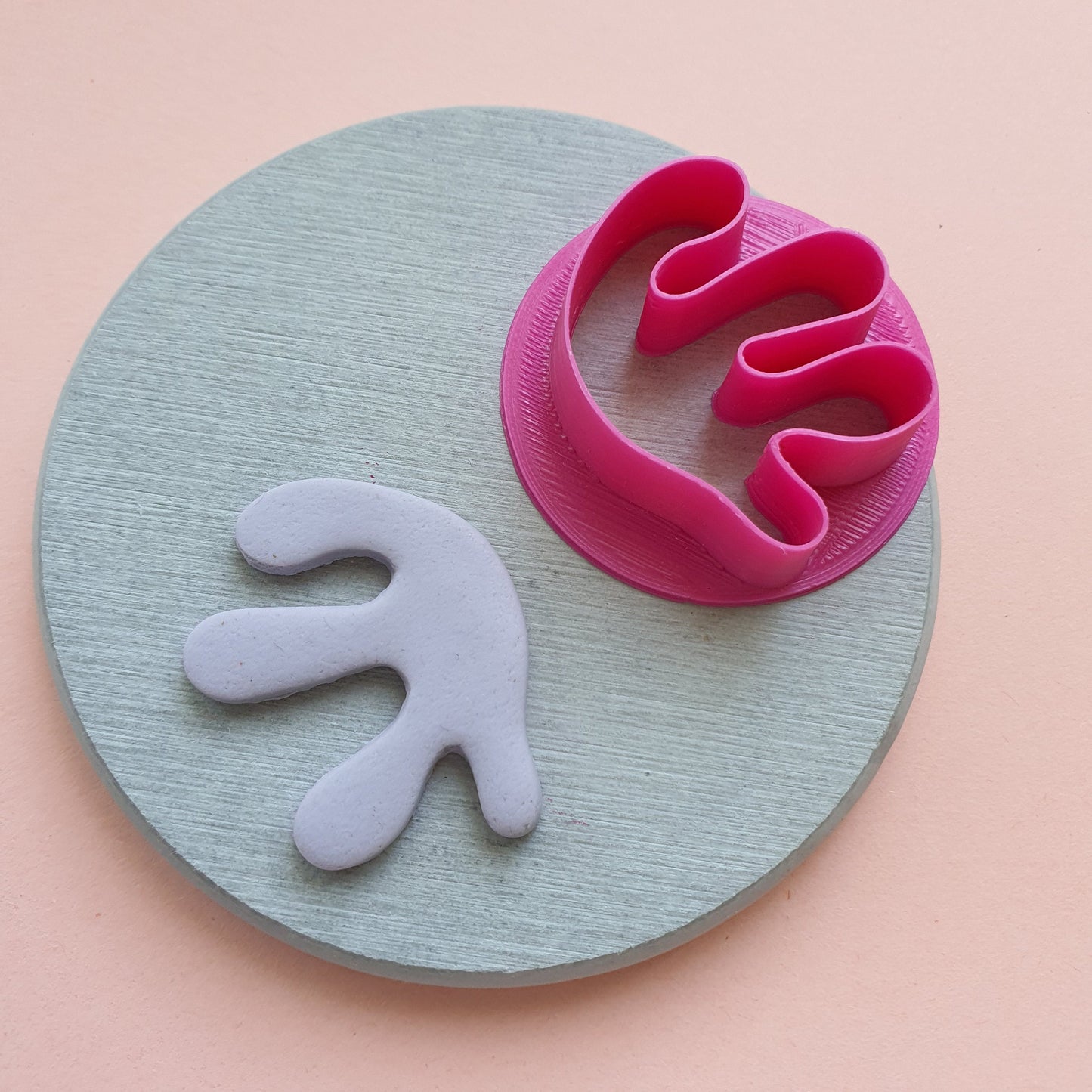 Polymer clay cutter 3D print cutters Jewelry Earrings "Coral" abstract shape plastic cutter