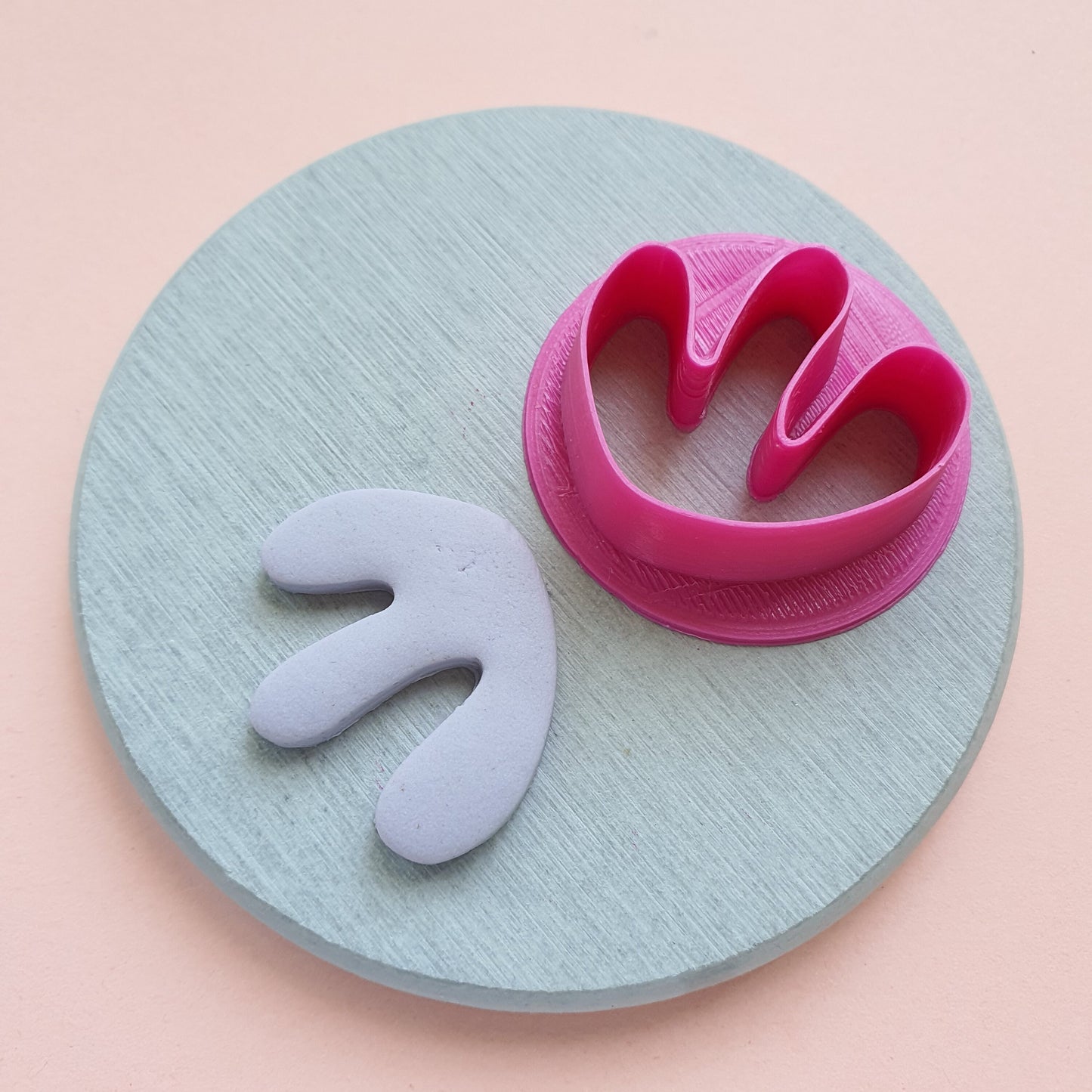 Polymer clay cutter 3D print cutters Jewelry Earrings "Coral" abstract shape plastic cutter
