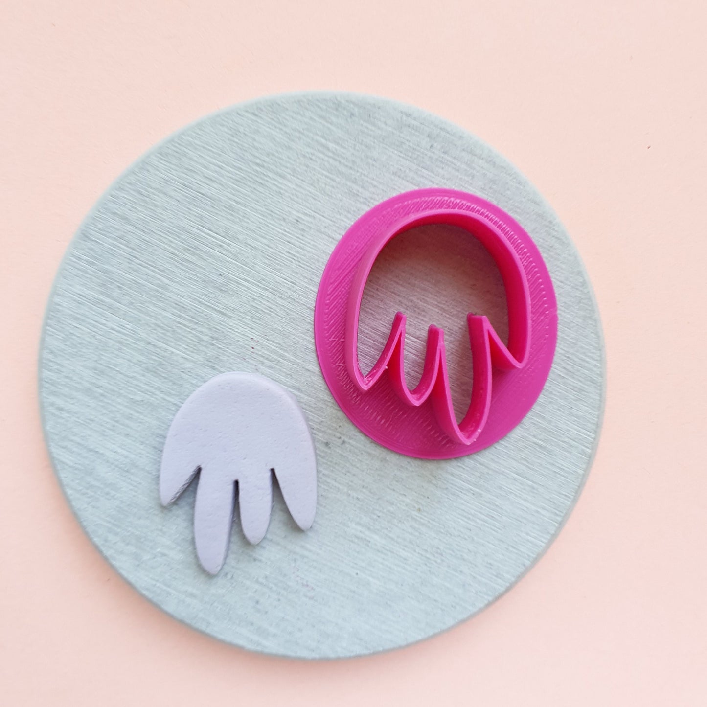 Polymer clay cutter 3D print cutters Jewelry Earrings "Coral" abstract shape plastic cutter