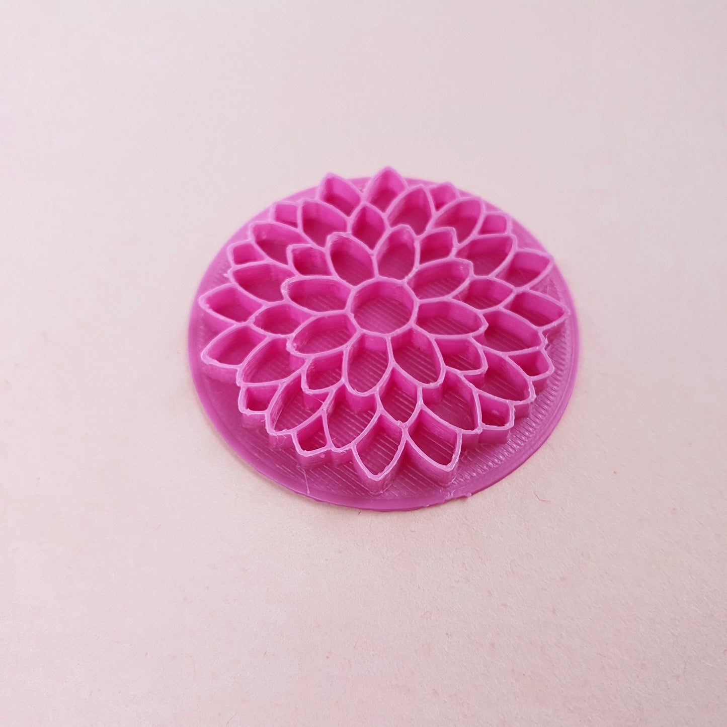 Polymer clay stamp "Flower" 3D printed embossing - Luxy Kraft