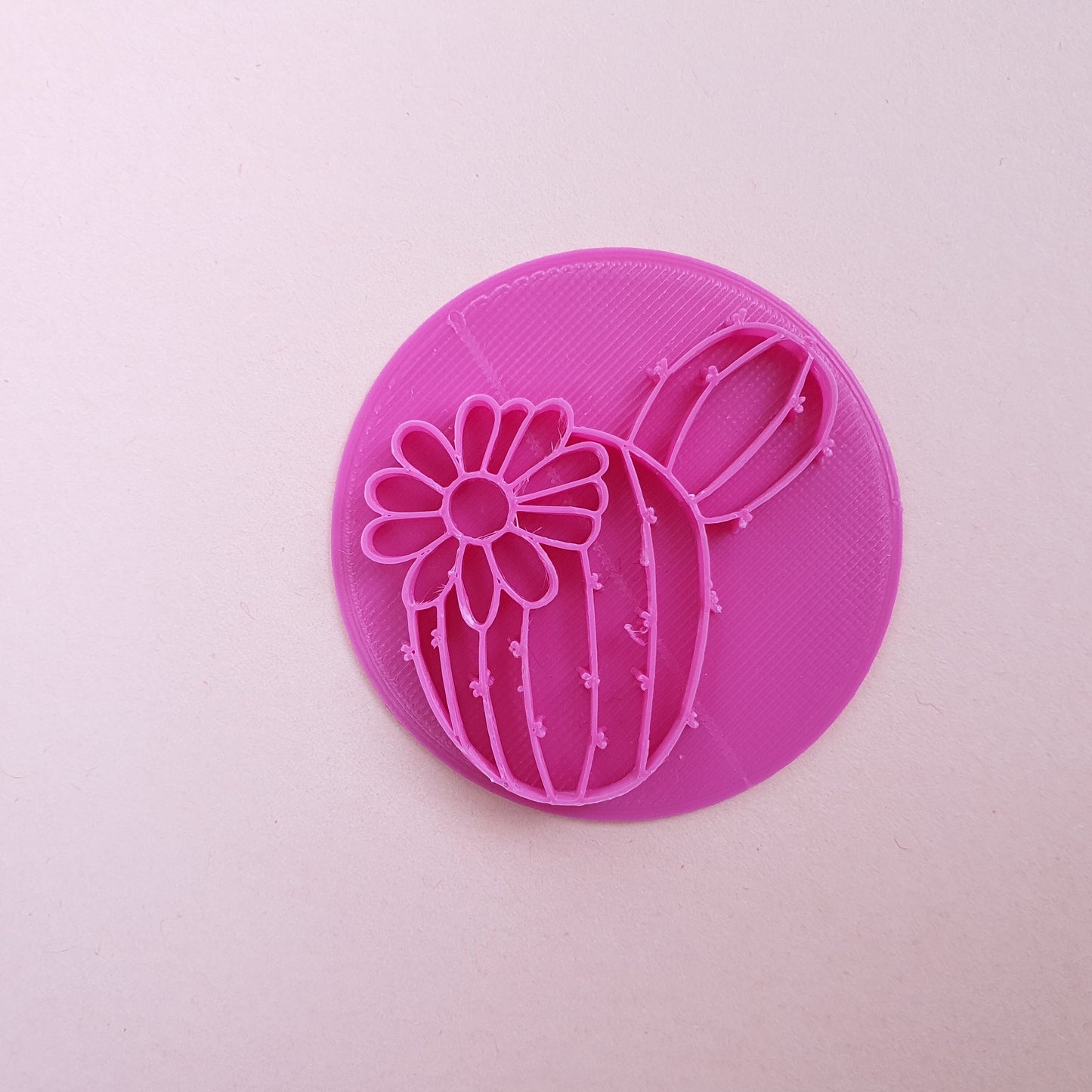 Polymer clay stamp "Cactus" 3D printed embossing