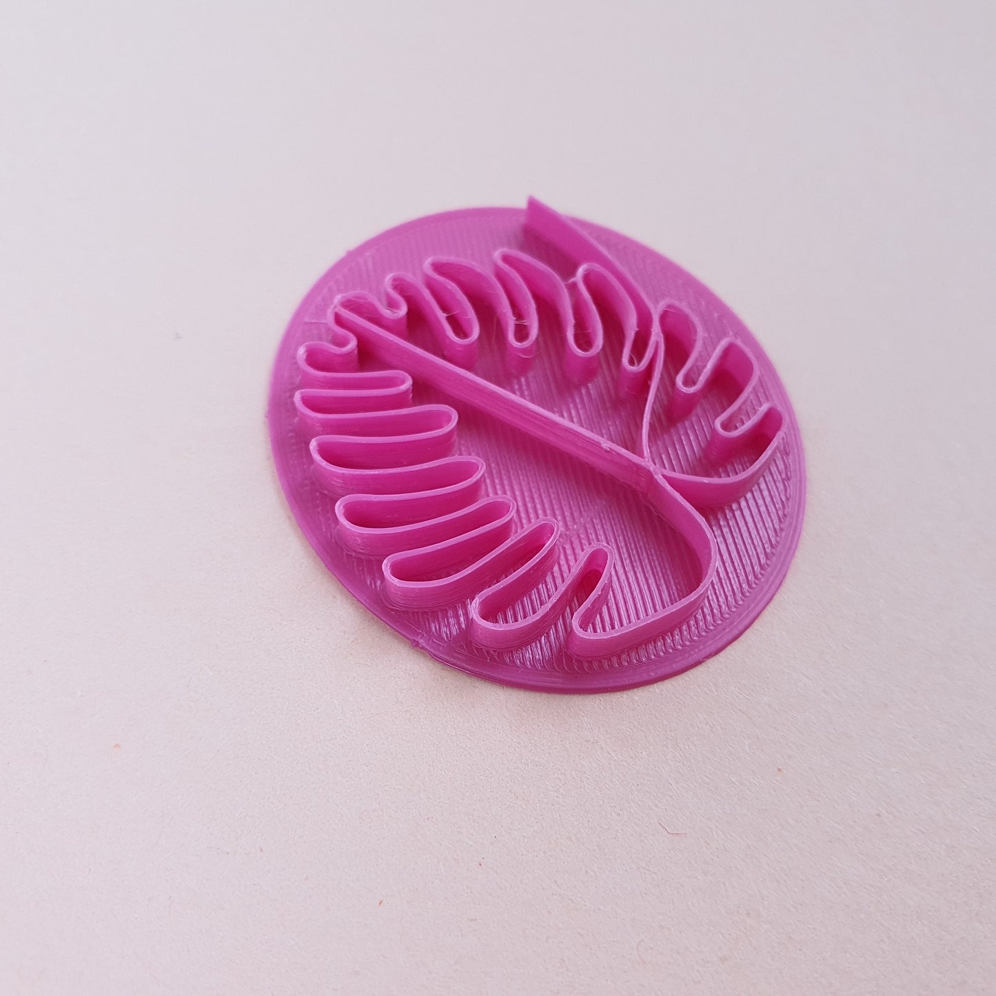 Polymer clay stamp "Monstera" 3D printed embossing - Luxy Kraft