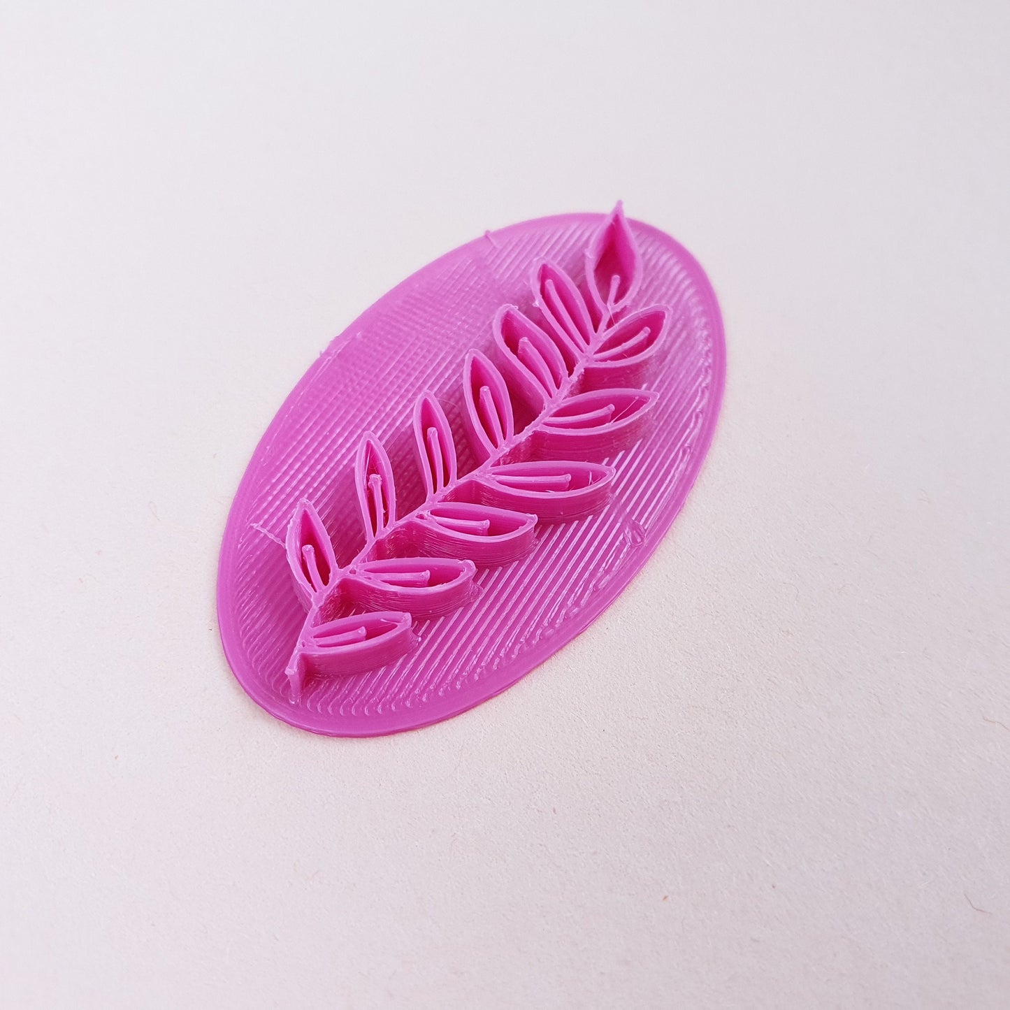 Polymer clay stamp "Leaves" 3D printed embossing