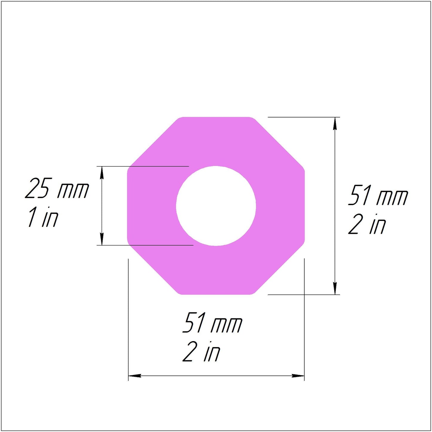 Octagon Polymer clay 3D cutters Jewelry Earrings Geometry shape cutter - Luxy Kraft