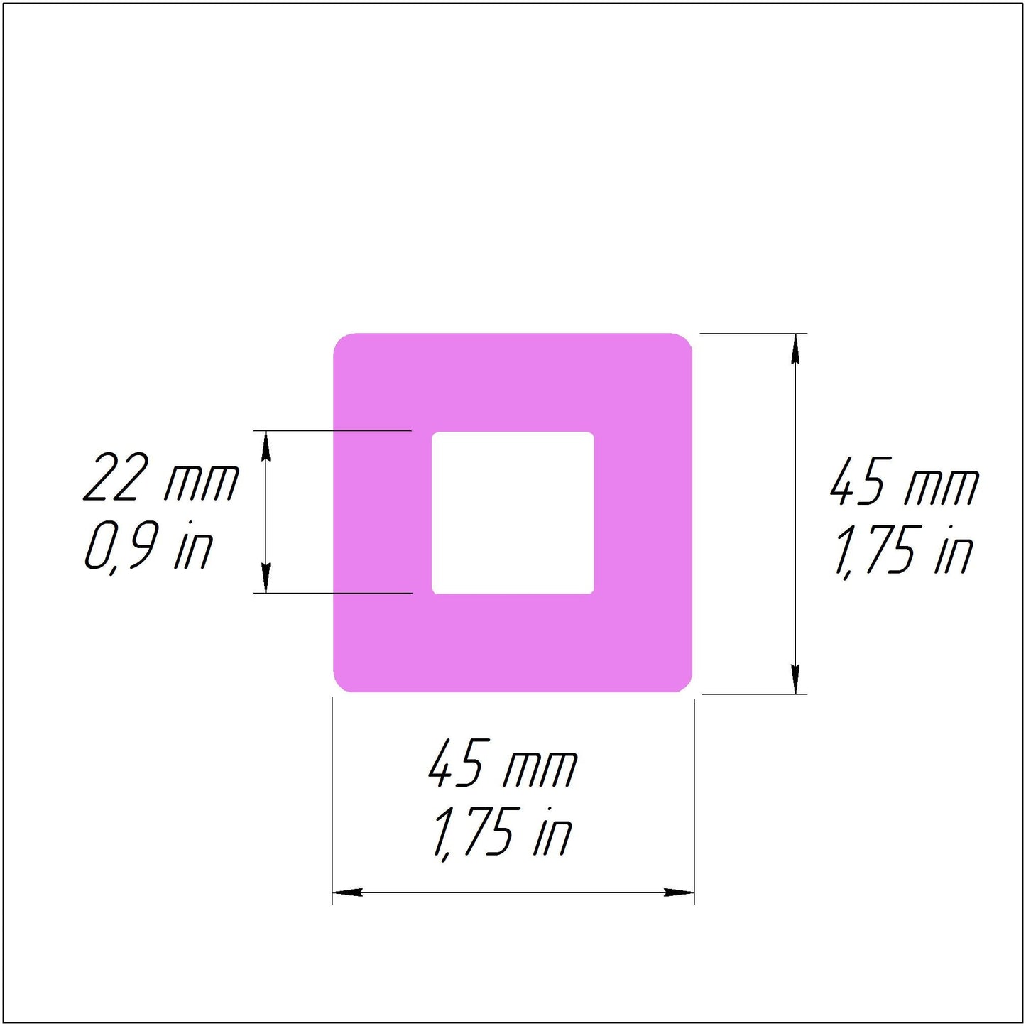Square Polymer clay 3D cutters Jewelry Earrings Geometry shape cutter - Luxy Kraft