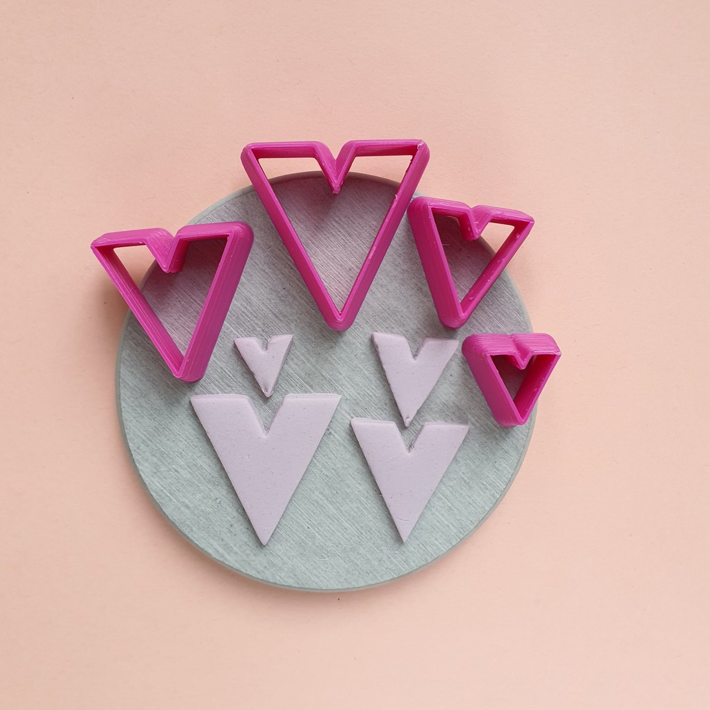 V shapes Polymer clay 3D cutters Geometry shapes cutter