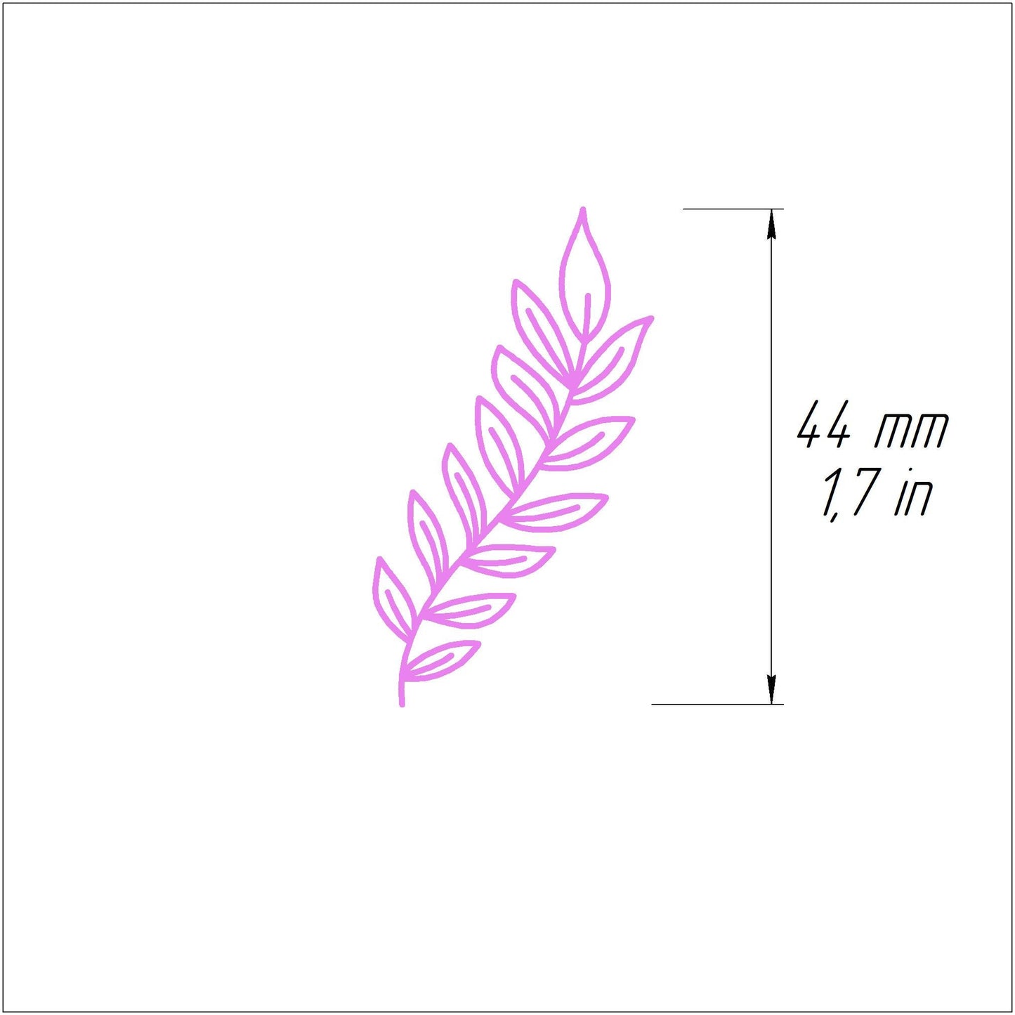 Polymer clay stamp "Leaves" 3D printed embossing