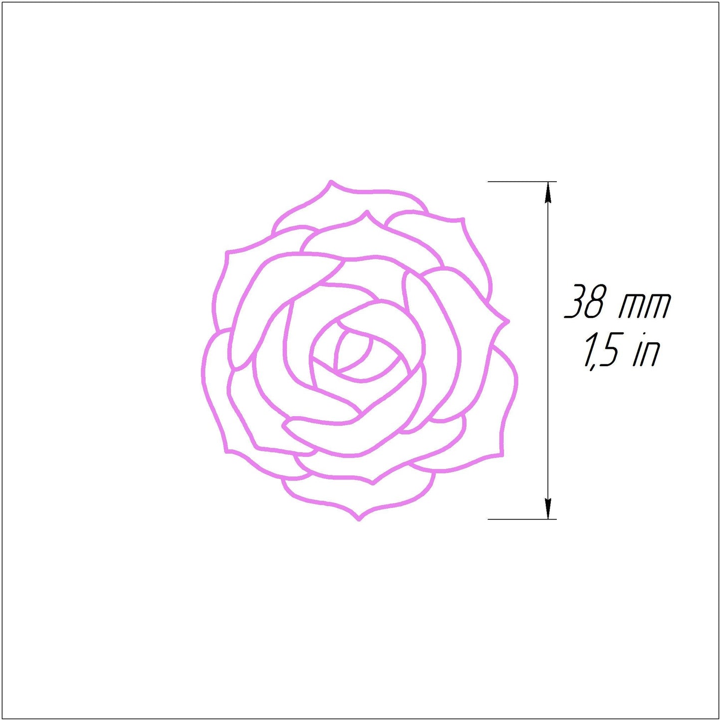 Polymer clay stamp "Flower" 3D printed embossing