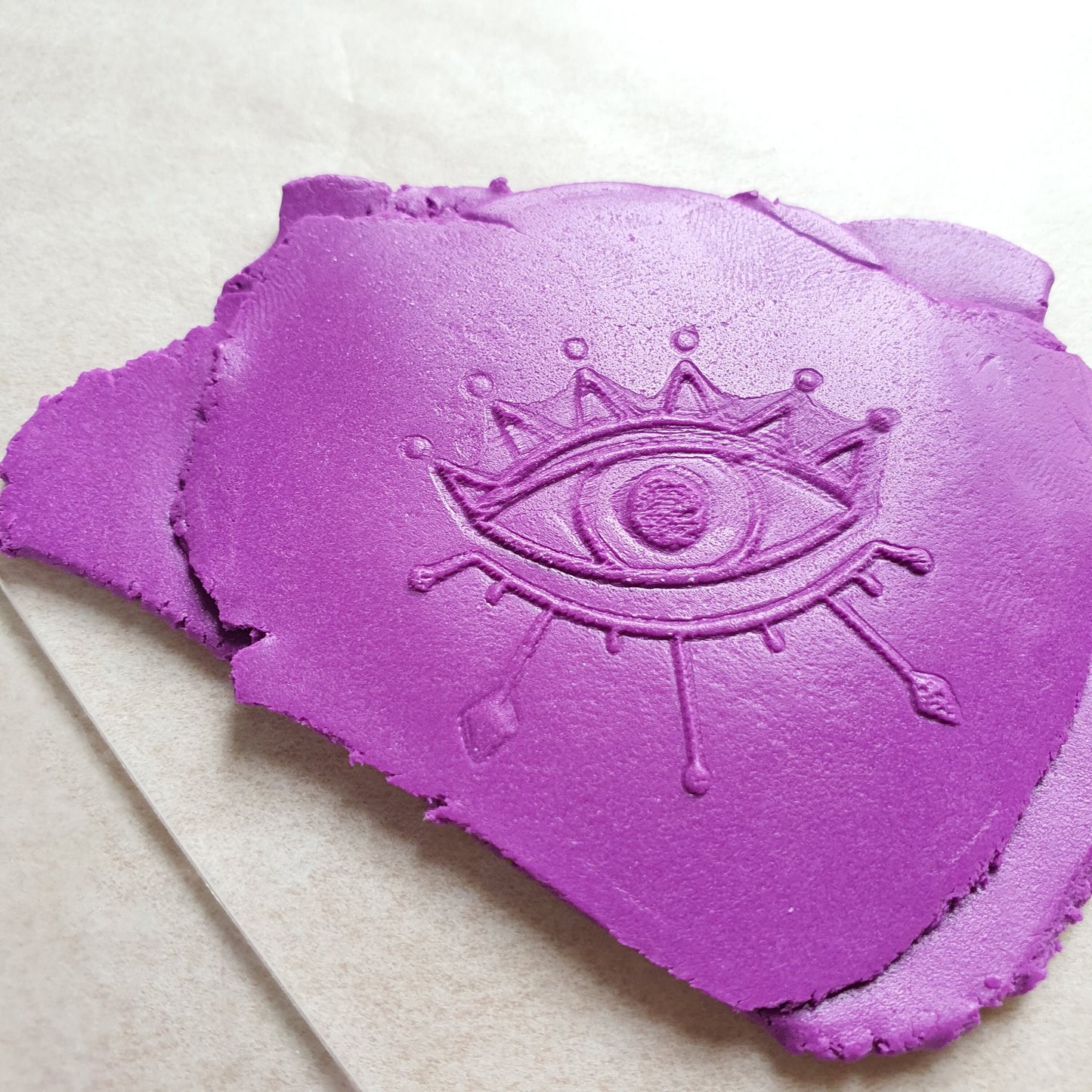 Embossing stamp for polymer clay "Magic Eyes" texture plate debossing stamp Acrylic stamps