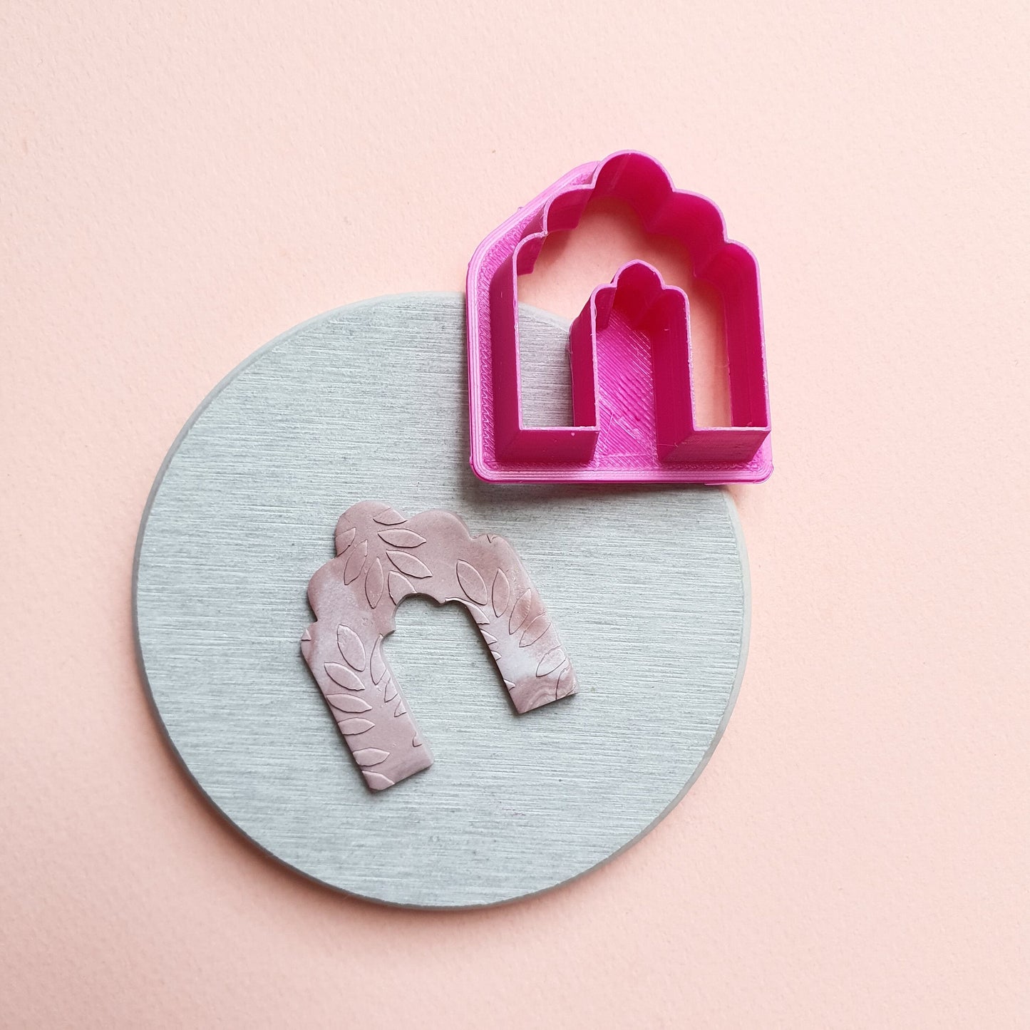 Earrings Polymer clay 3D cutters "Arch" Geometry Jewelry shape cutter