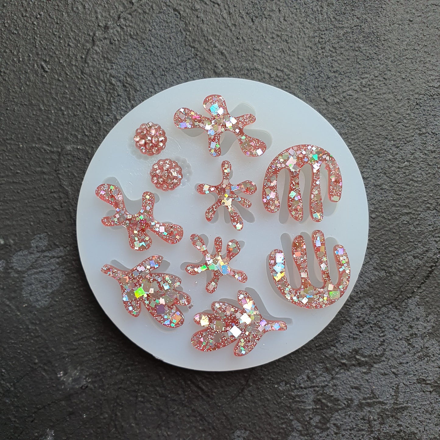 Silicone earrings mold Jewelry Resin mould for resin and epoxy 5 designs