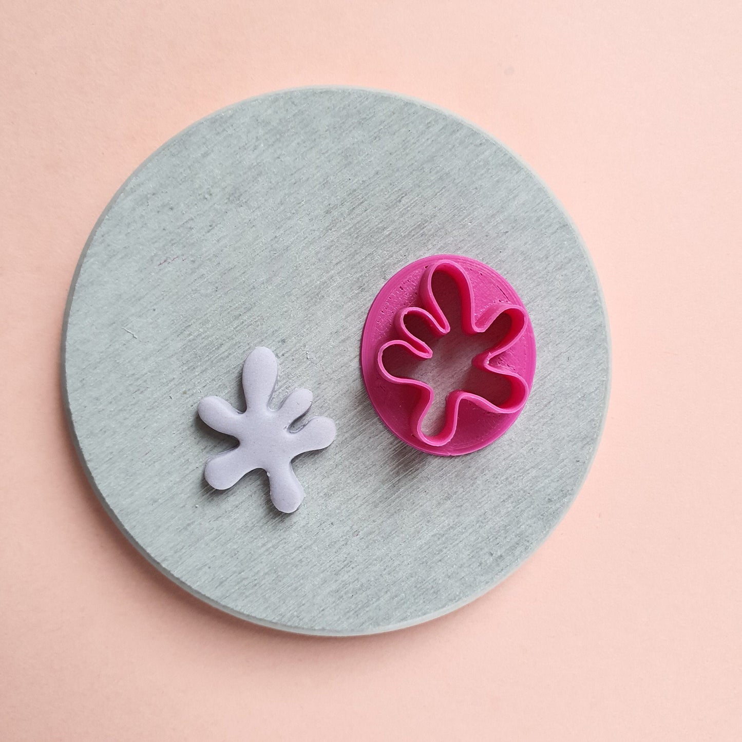 Polymer clay cutter 3D print cutters Jewelry Earrings "Coral" shape plastic cutter