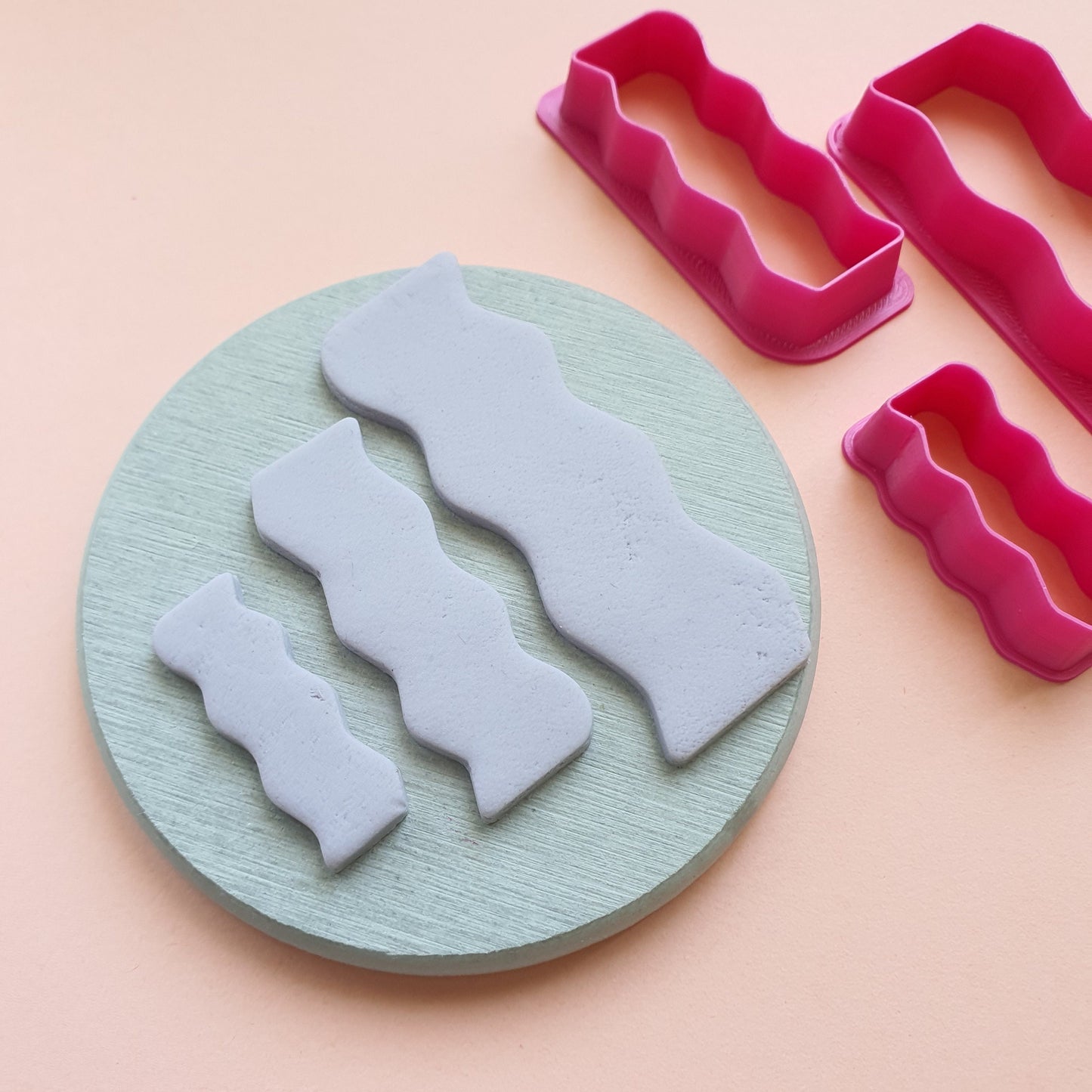 3 pcs set Polymer clay cutters 3D print cutter Jewelry Hair clips Earrings abstract shape plastic cutters - Luxy Kraft