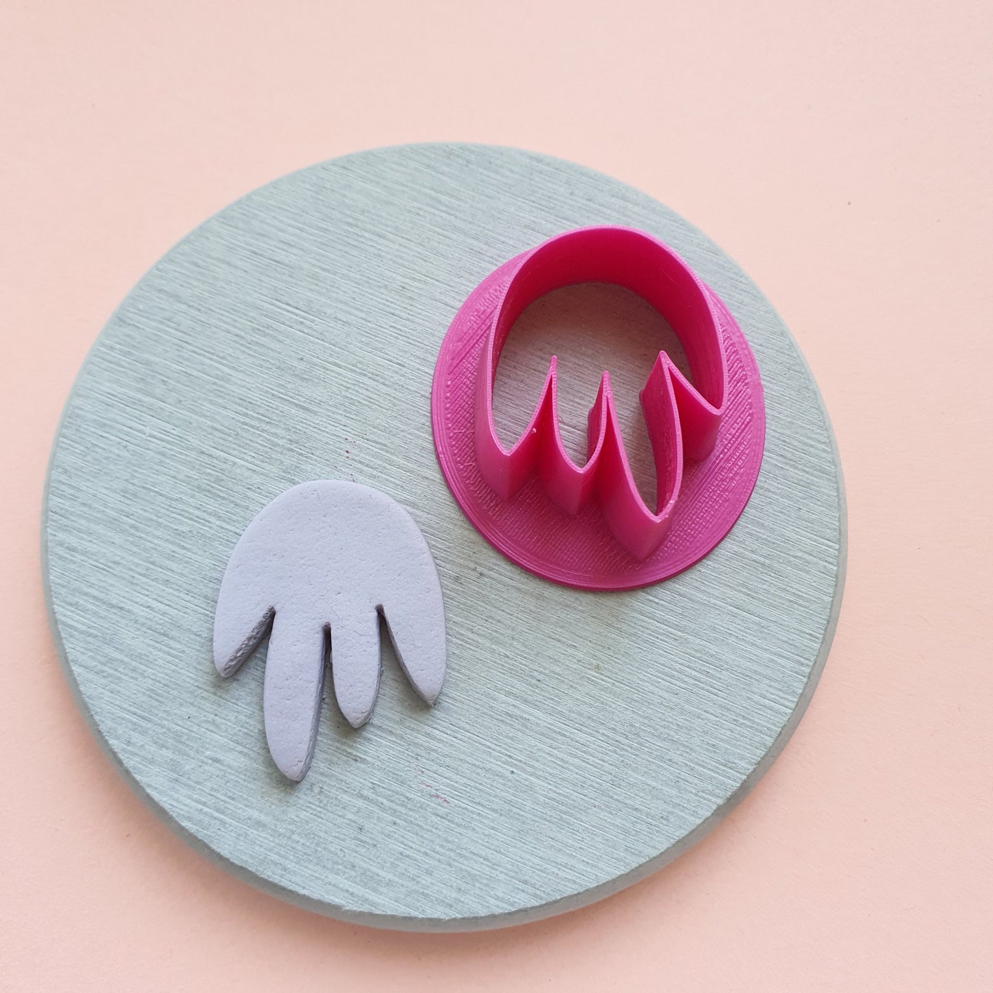 Polymer clay cutter 3D print cutters Jewelry Earrings "Coral" abstract shape plastic cutter