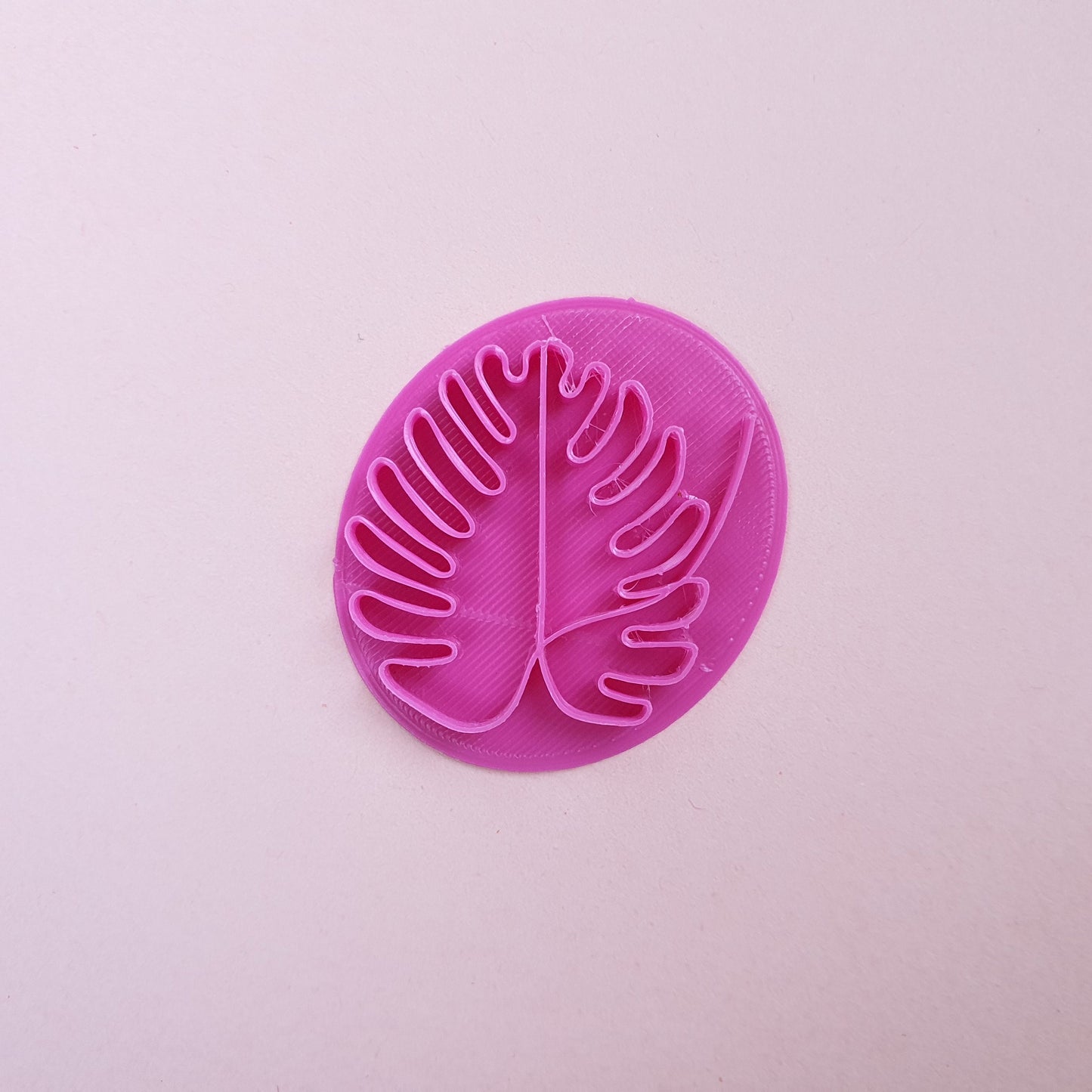 Polymer clay stamp "Monstera" 3D printed embossing - Luxy Kraft