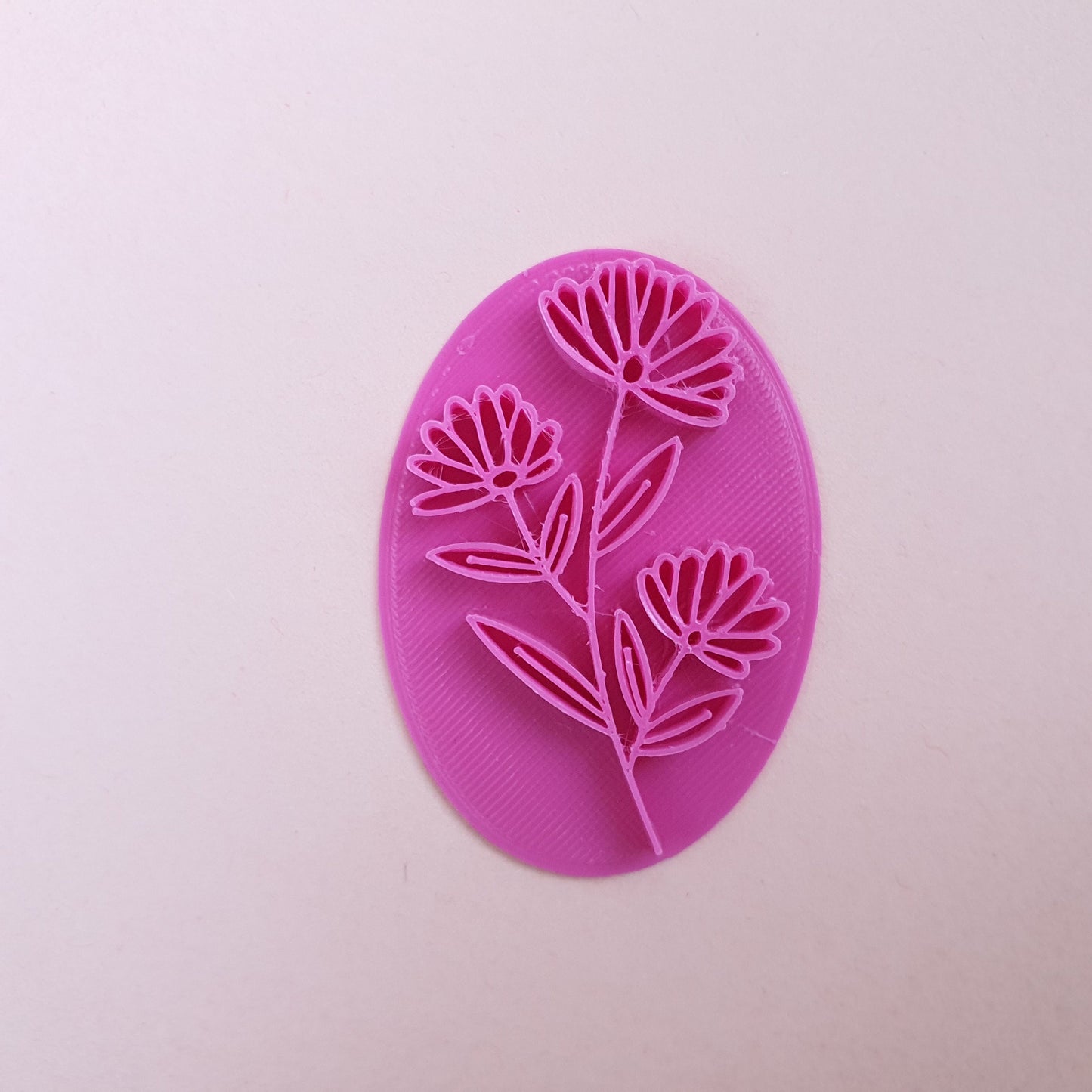 Polymer clay stamp "Flower" 3D printed embossing