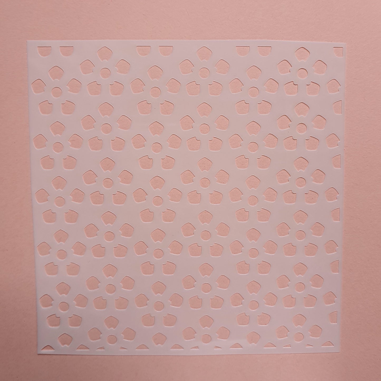 Texture sheet Polymer clay stencil sheet "Flower" pattern shapes mat - Luxy Kraft