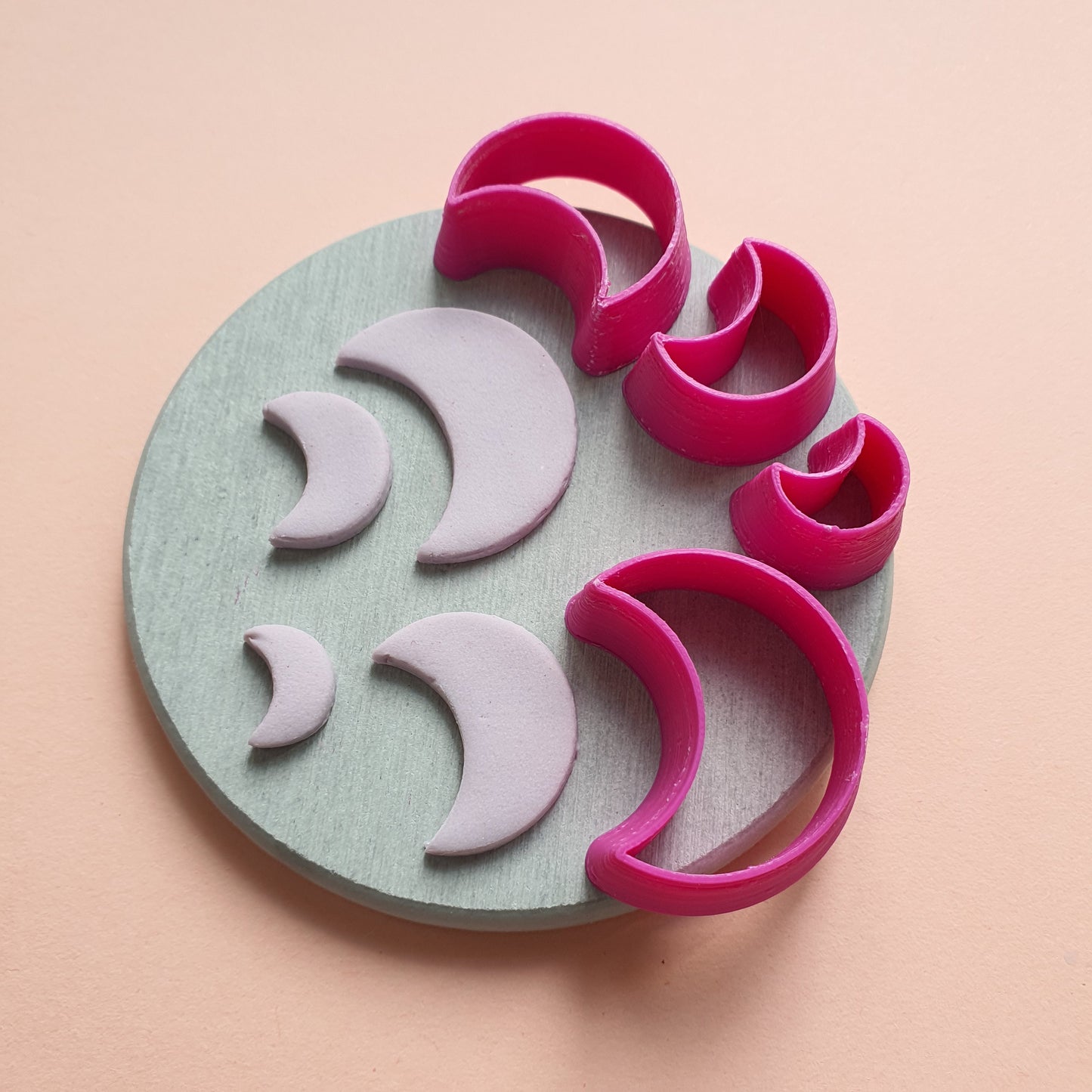 Moon Polymer clay 3D cutters