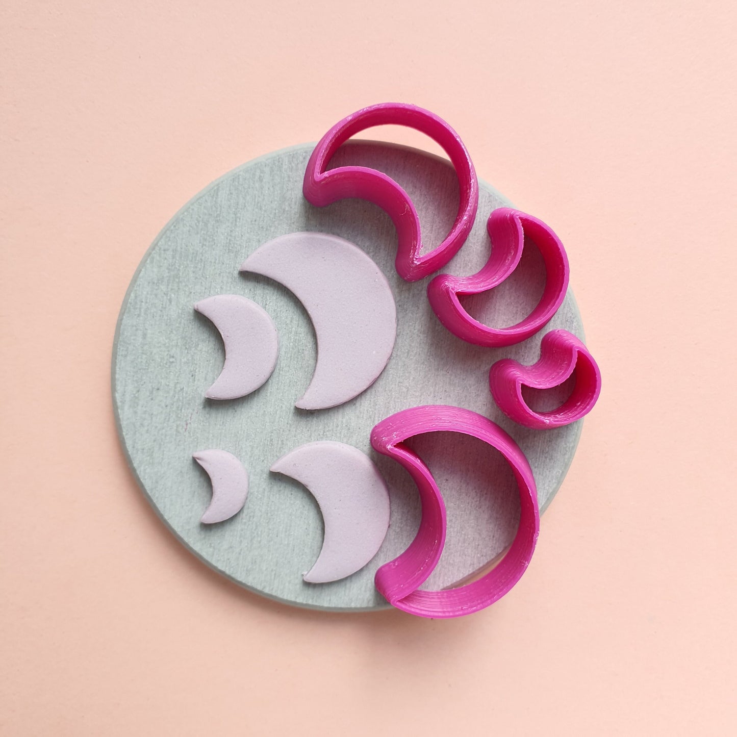 Moon Polymer clay 3D cutters
