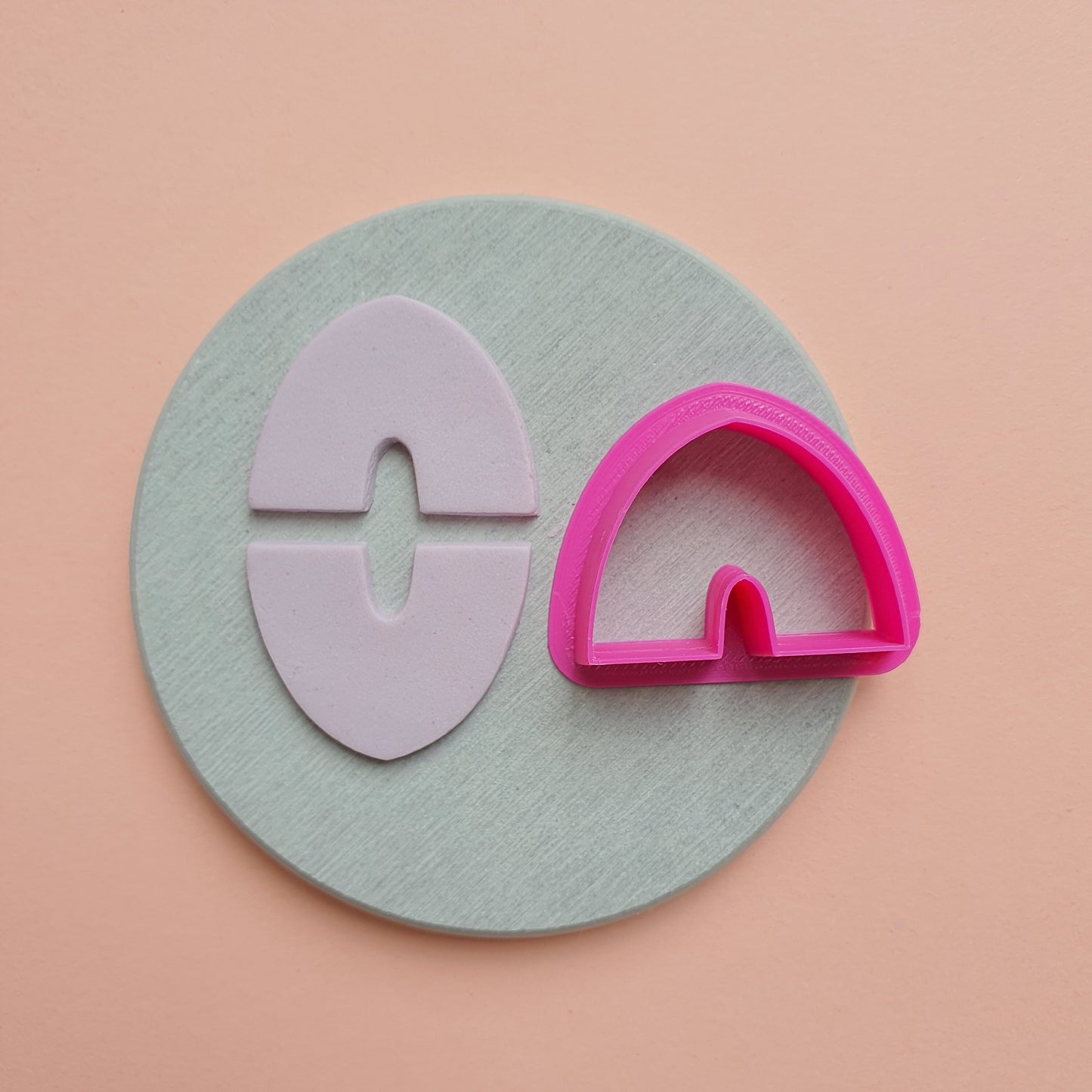 Earrings Polymer clay 3D cutters "Arch" Geometry Jewelry shape cutter