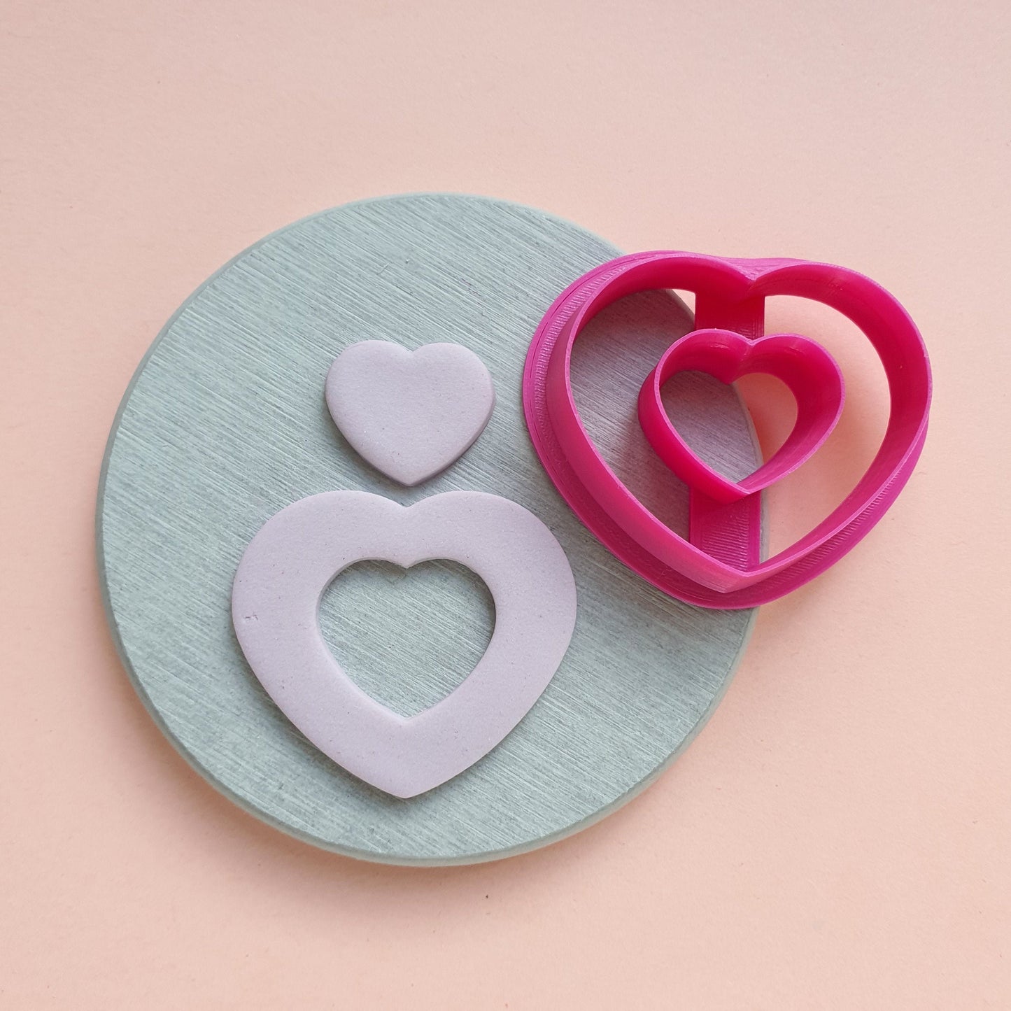 Heart Polymer clay 3D cutters Jewelry Earrings Geometry shape cutter - Luxy Kraft