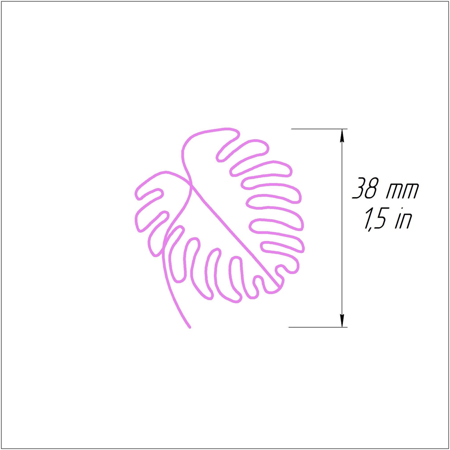 Polymer clay stamp "Monstera" 3D printed embossing - Luxy Kraft