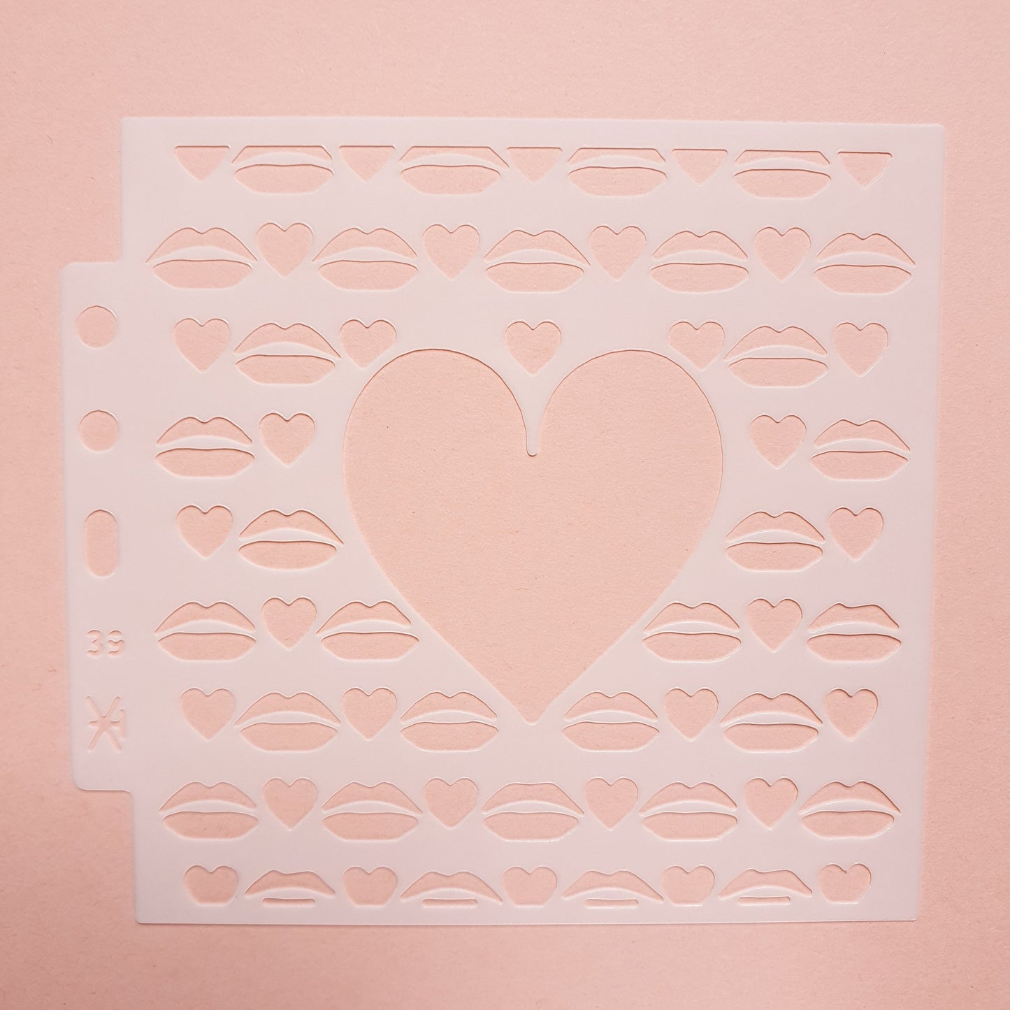 Texture sheet Polymer clay stencil sheet "Lips" shapes mat - Luxy Kraft