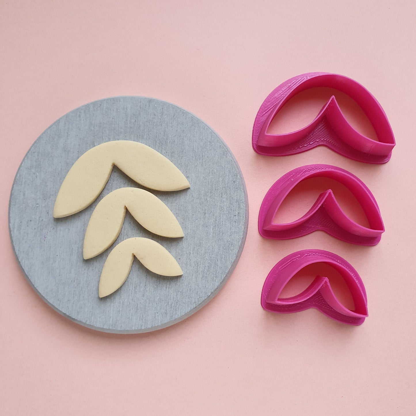 Clay cutters Polymer clay tools "Leaves" earrings cutters - Luxy Kraft