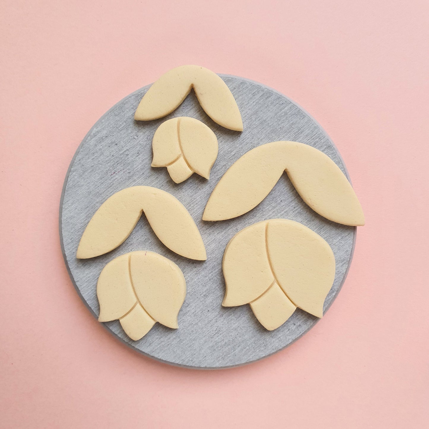 Clay cutters Polymer clay tools "Tulip" earrings cutters - Luxy Kraft