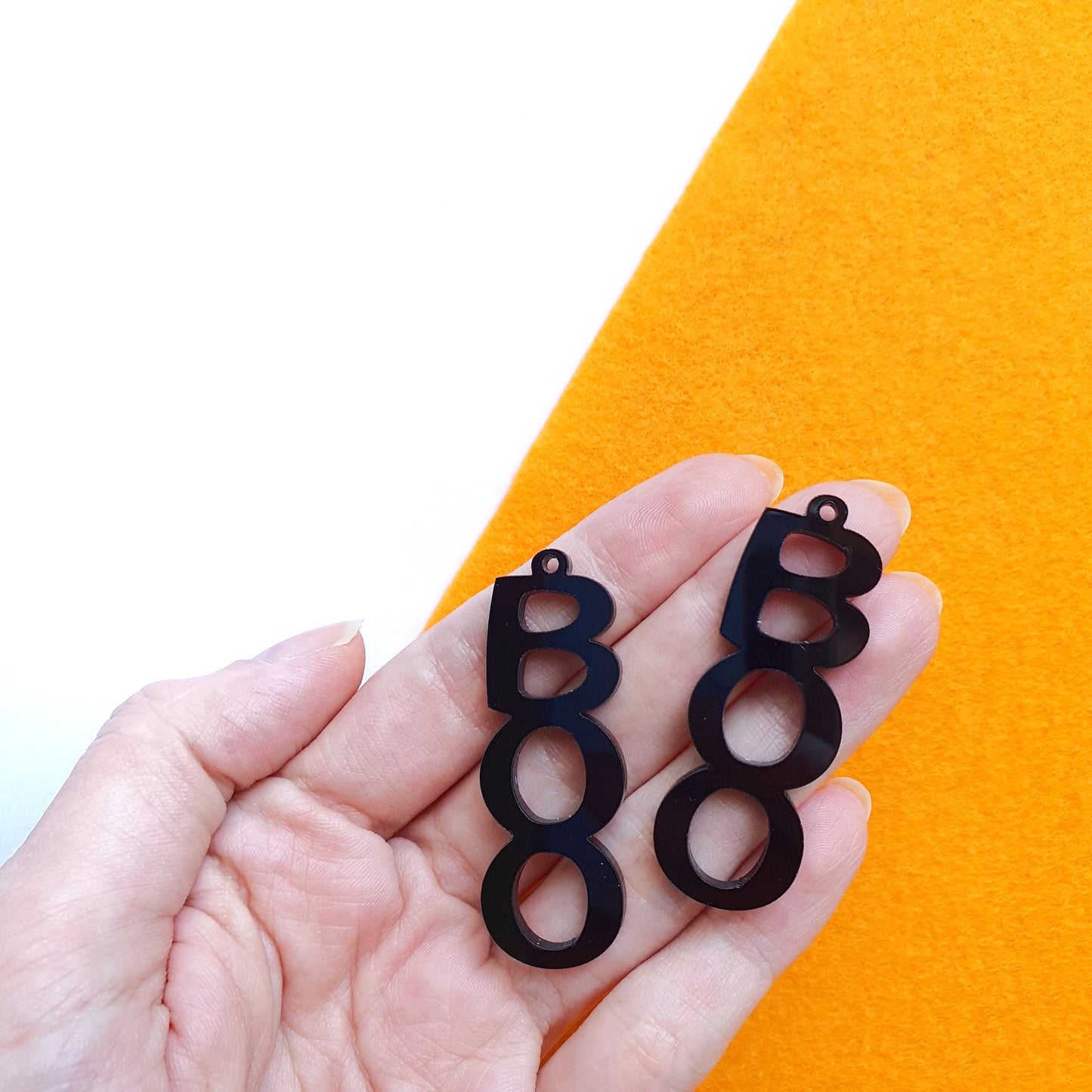 Halloween Boo Spooky Silicone earrings mold for resin and epoxy - Luxy Kraft