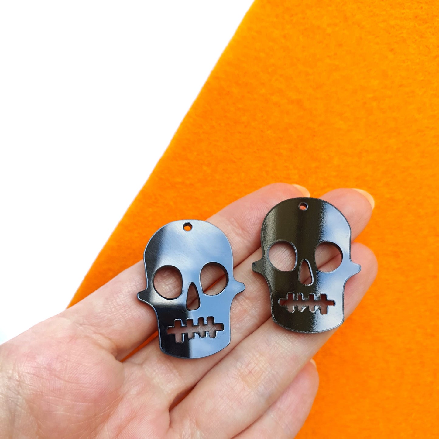 Halloween Scull Silicone earrings mold for resin and epoxy