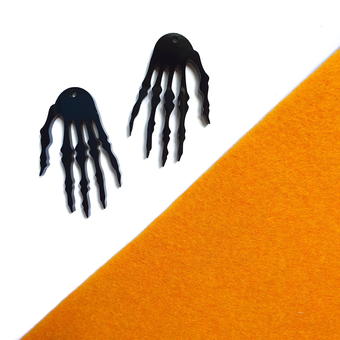 Halloween Skeleton Hand Silicone earrings mold for resin and epoxy