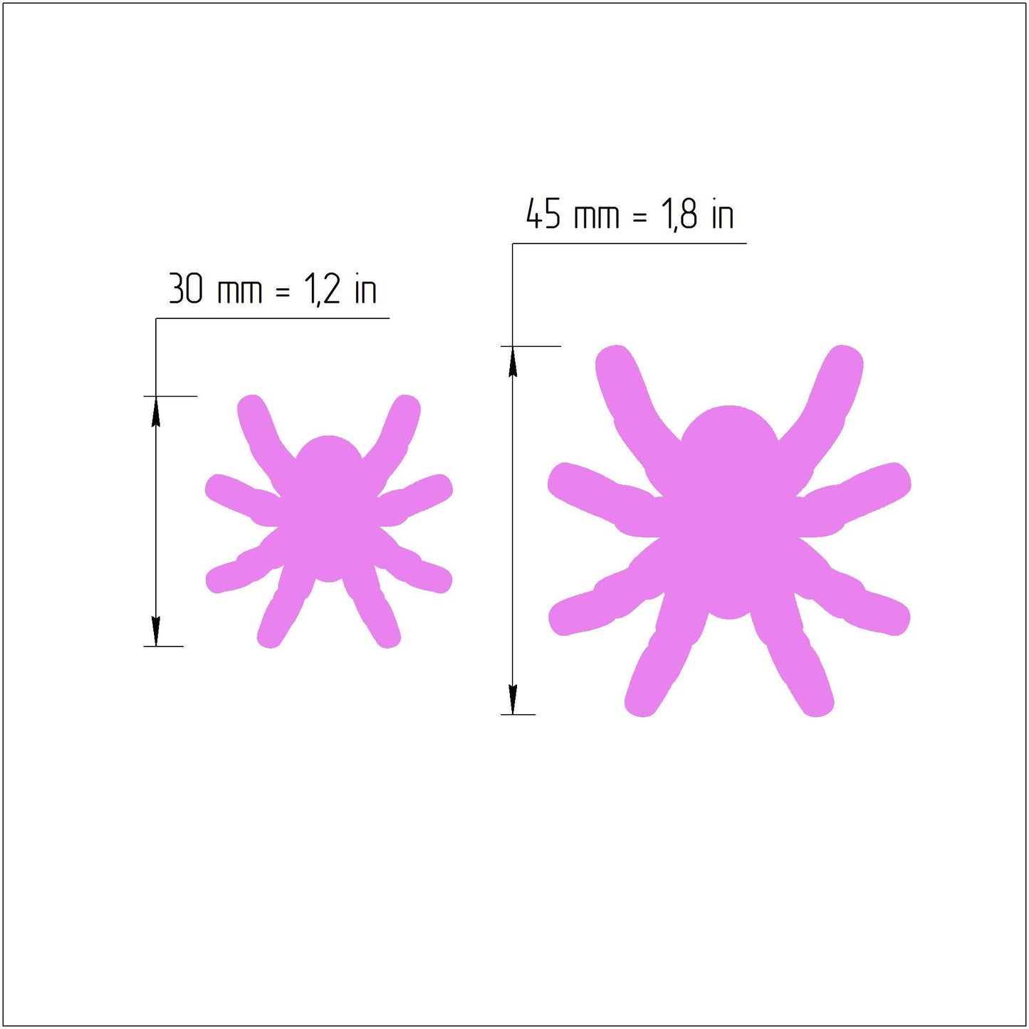 Spider Polymer clay cutter 3D print cutters Jewelry Earrings shape plastic cutter - Luxy Kraft