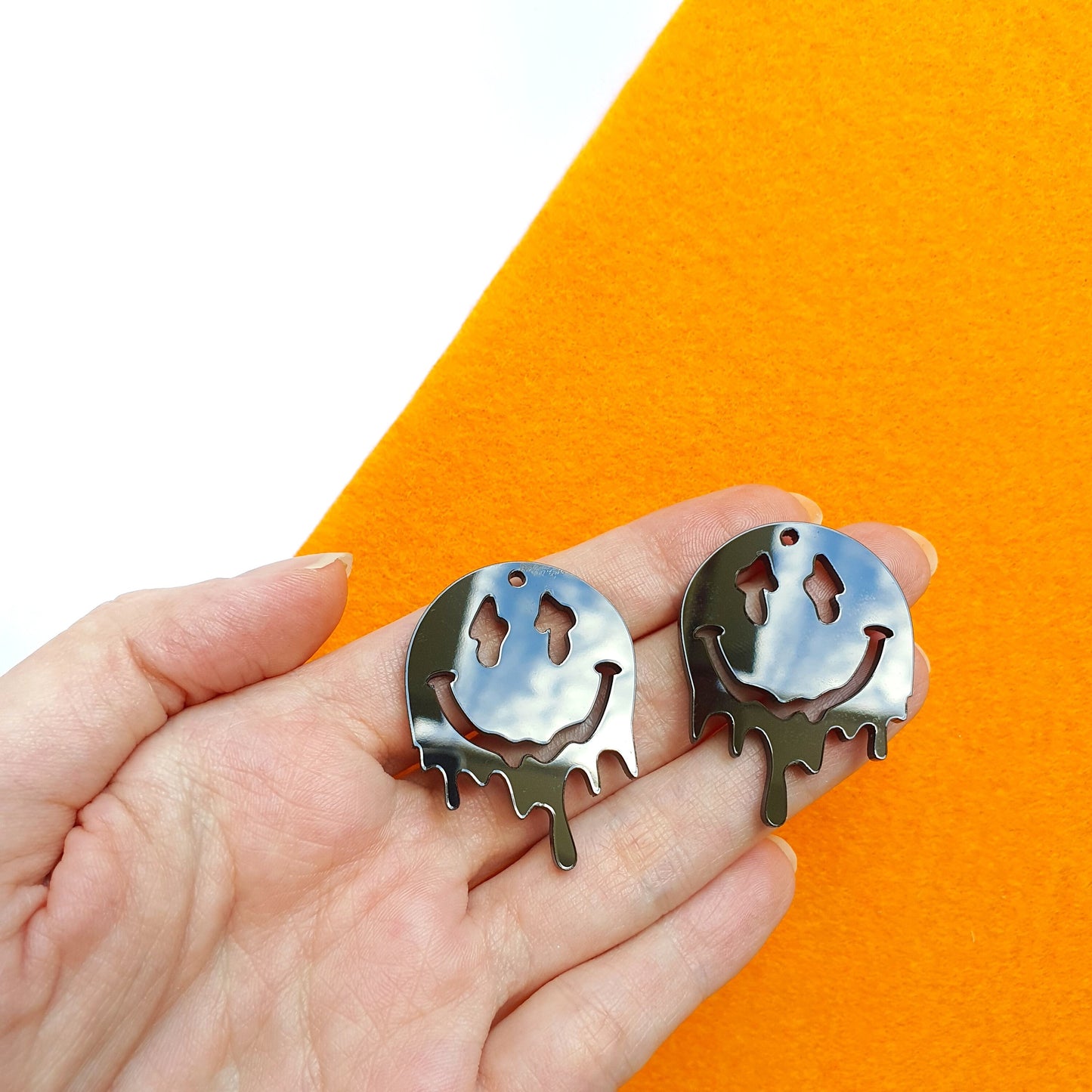 Halloween Smyle Ghost Silicone earrings mold for resin and epoxy