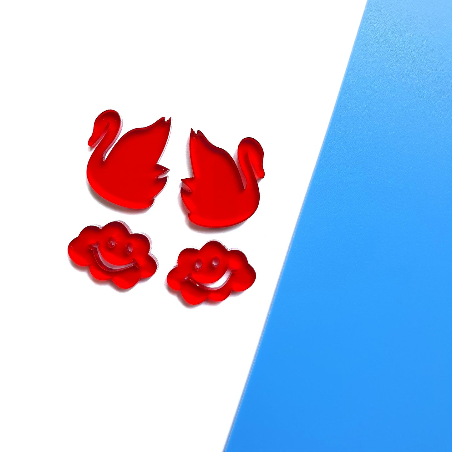 Silicone stud earrings mold Jewelry Resin mould for resin and epoxy Swan Cloud mold - Luxy Kraft