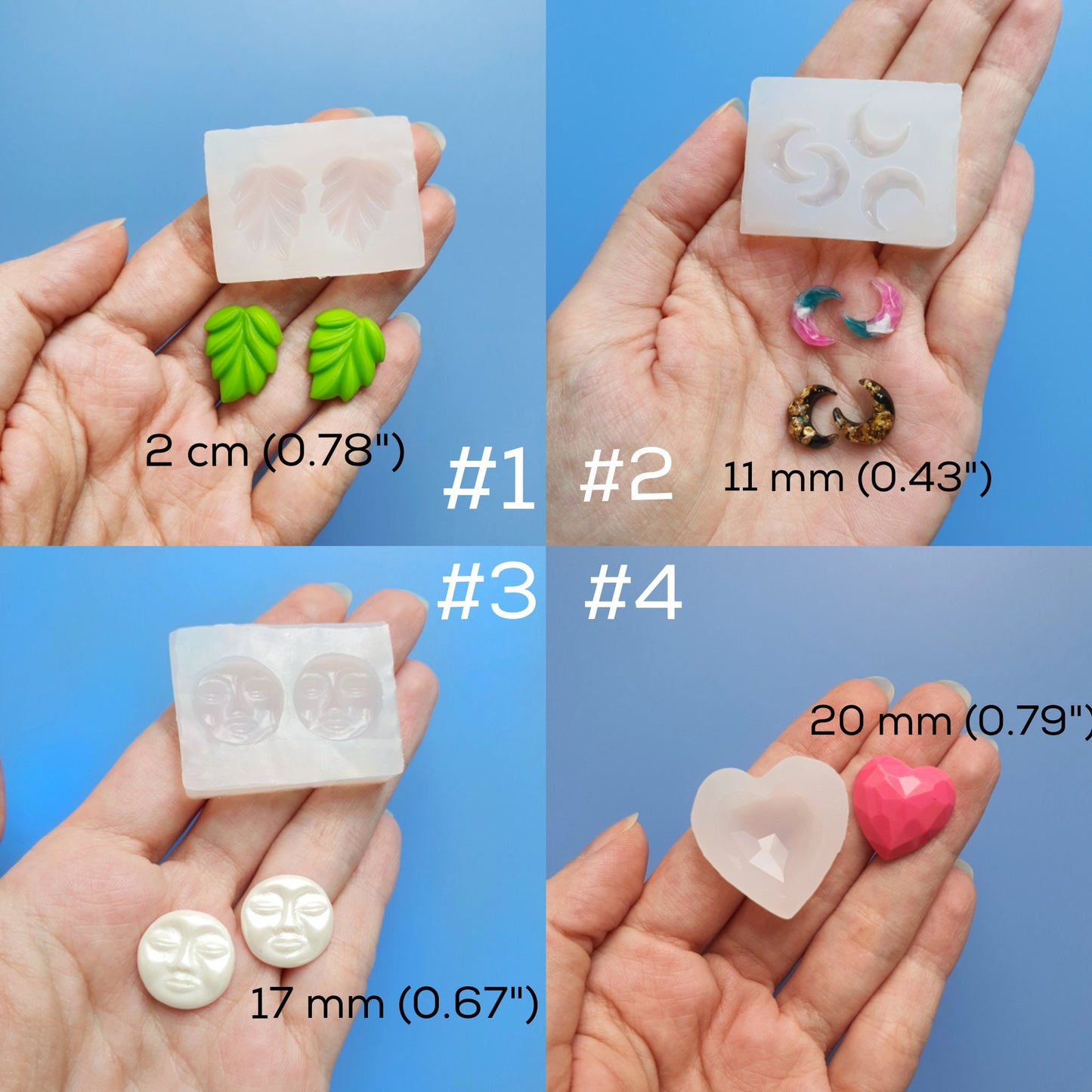 Silicone earrings molds Jewelry mould for resin and epoxy