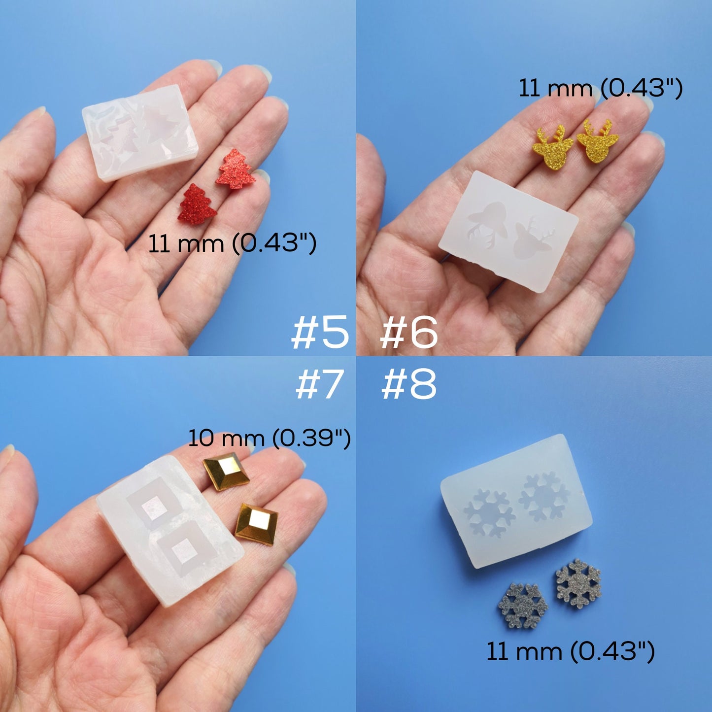 Silicone earrings molds Jewelry mould for resin and epoxy