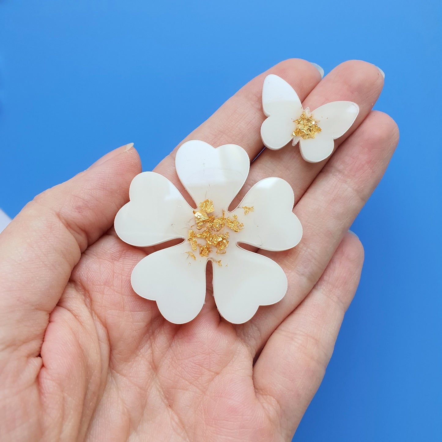 Silicone earrings mold "Flowers, Butterfly" mould for resin and epoxy - Luxy Kraft