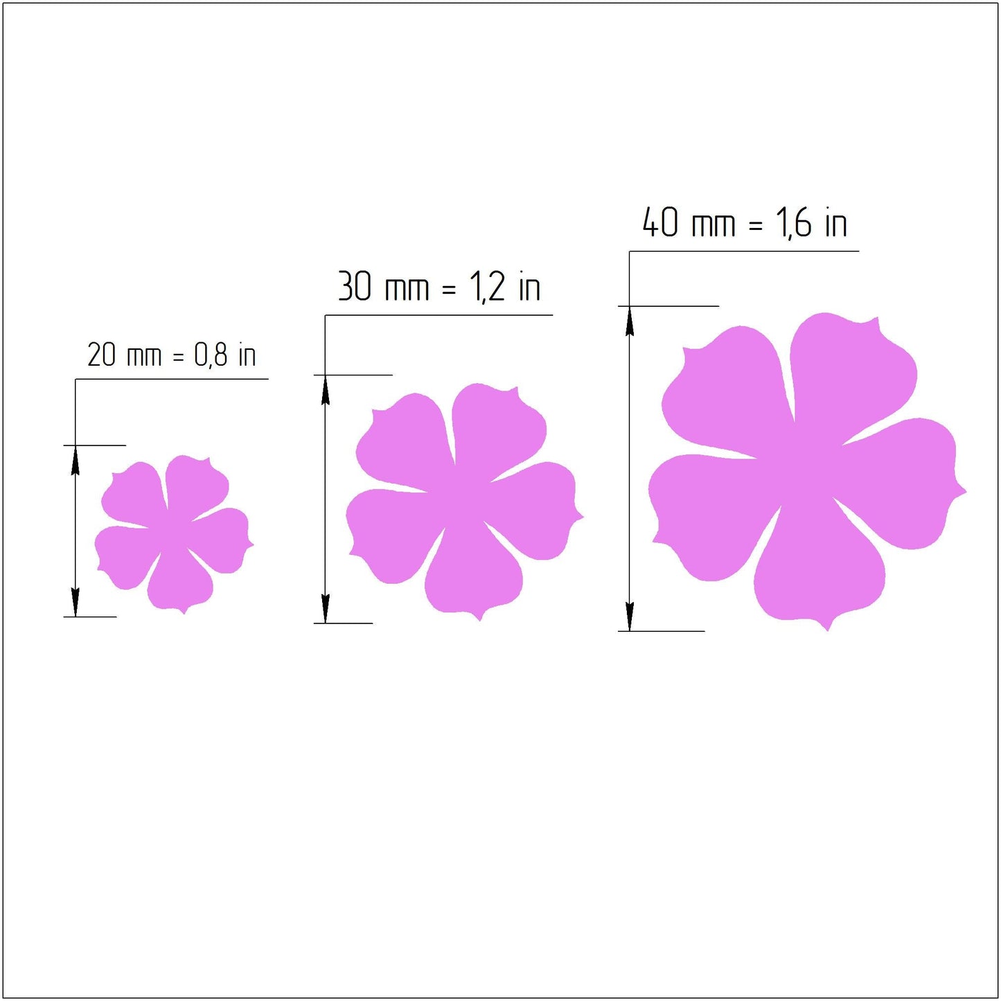 Polymer clay cutter 3D print cutters Jewelry Earrings "Flower" shape plastic cutter
