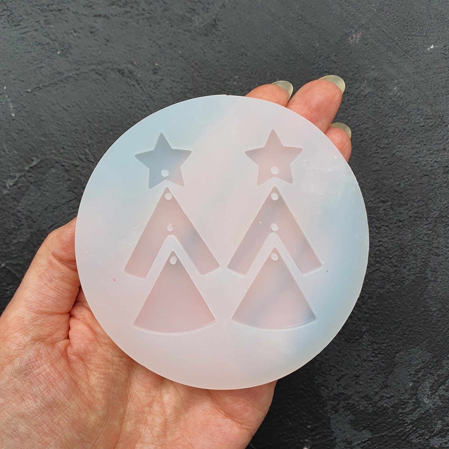 Silicone earrings mold "Christmas tree" Jewelry Resin mould for resin and epoxy