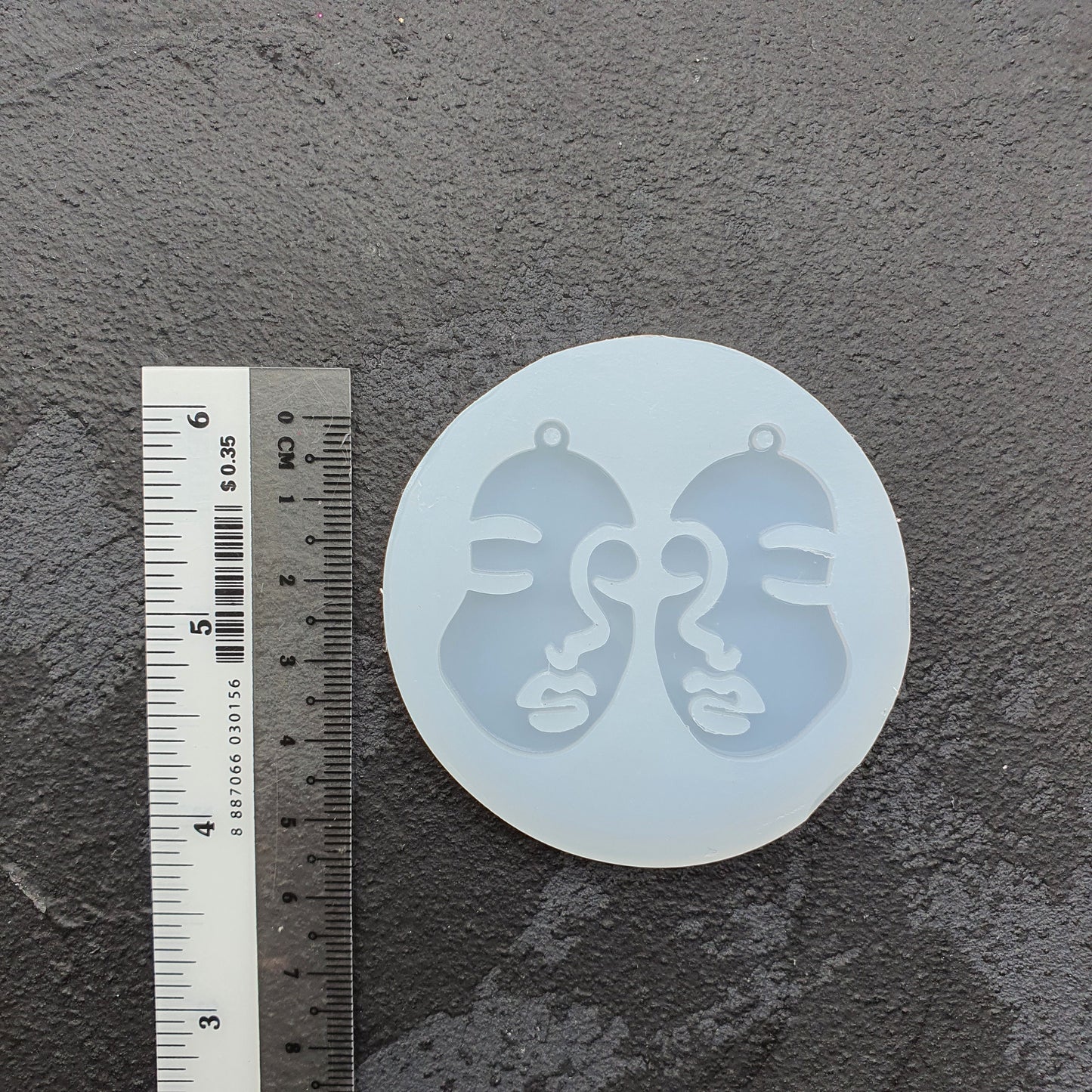 Earrings silicone mold for resin "Woman face" silicone molds for epoxy - Luxy Kraft