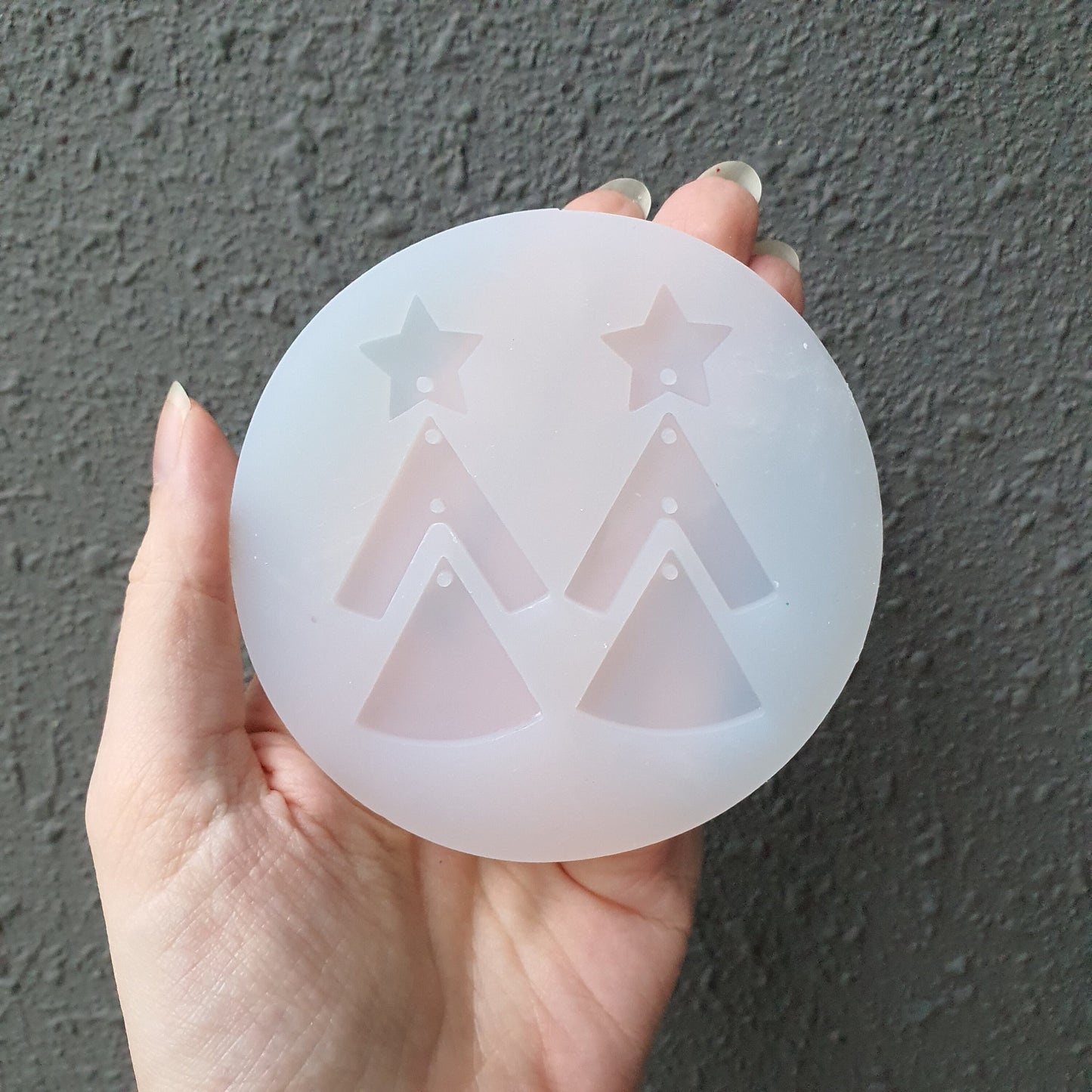 Silicone earrings mold "Christmas tree" Jewelry Resin mould for resin and epoxy